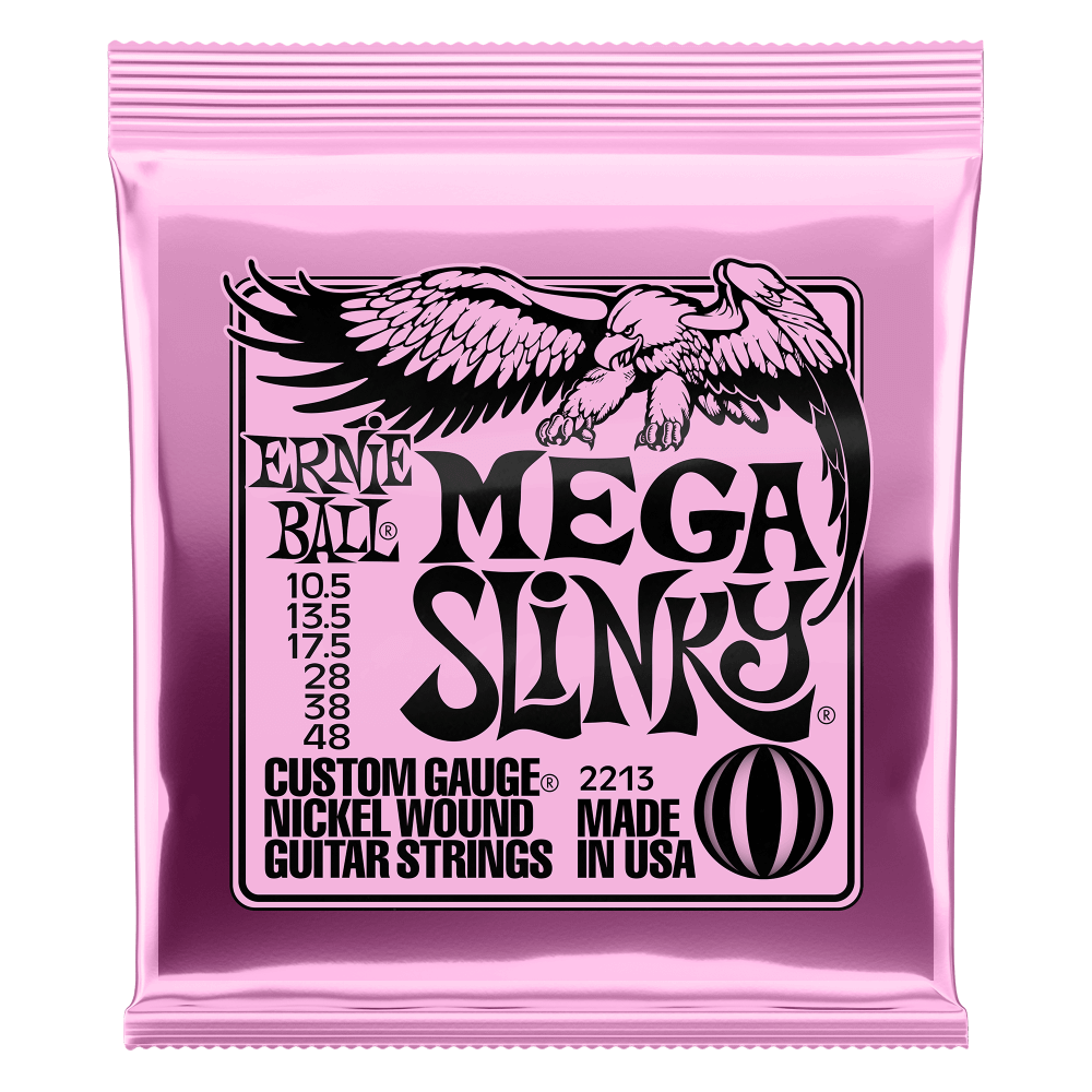 Ernie Ball Mega Slinky Nickel Wound Electric Guitar Strings 10.5-48 Gauge | P02213