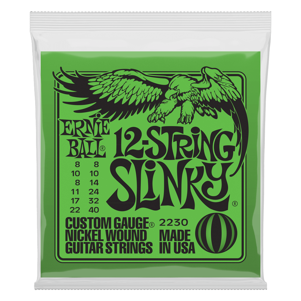 Ernie Ball Slinky Nickel Wound 12-String Electric Guitar Strings 8-40 Gauge | P02230