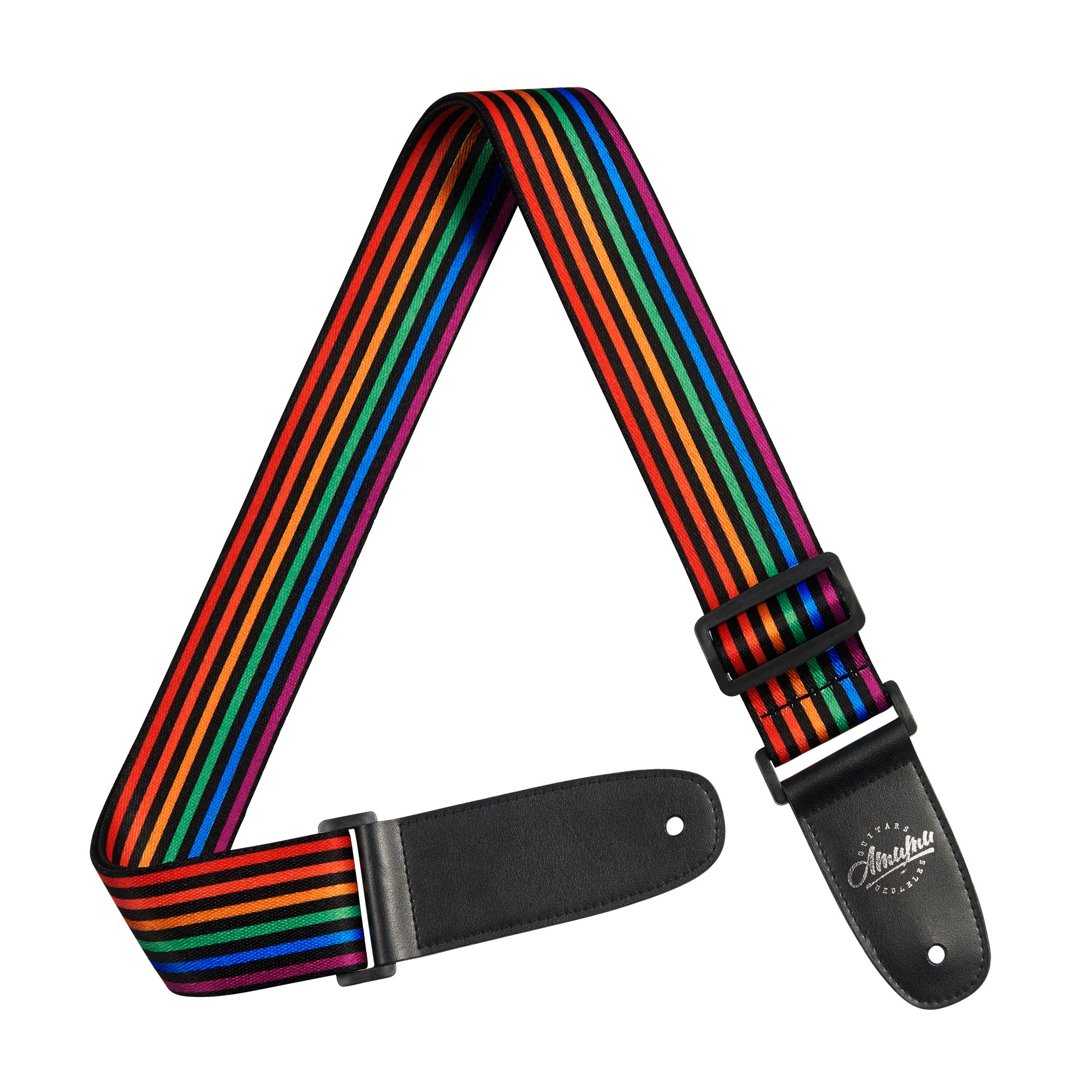 Amumu PC06PBK Rainbow Guitar Strap Polyester Cotton