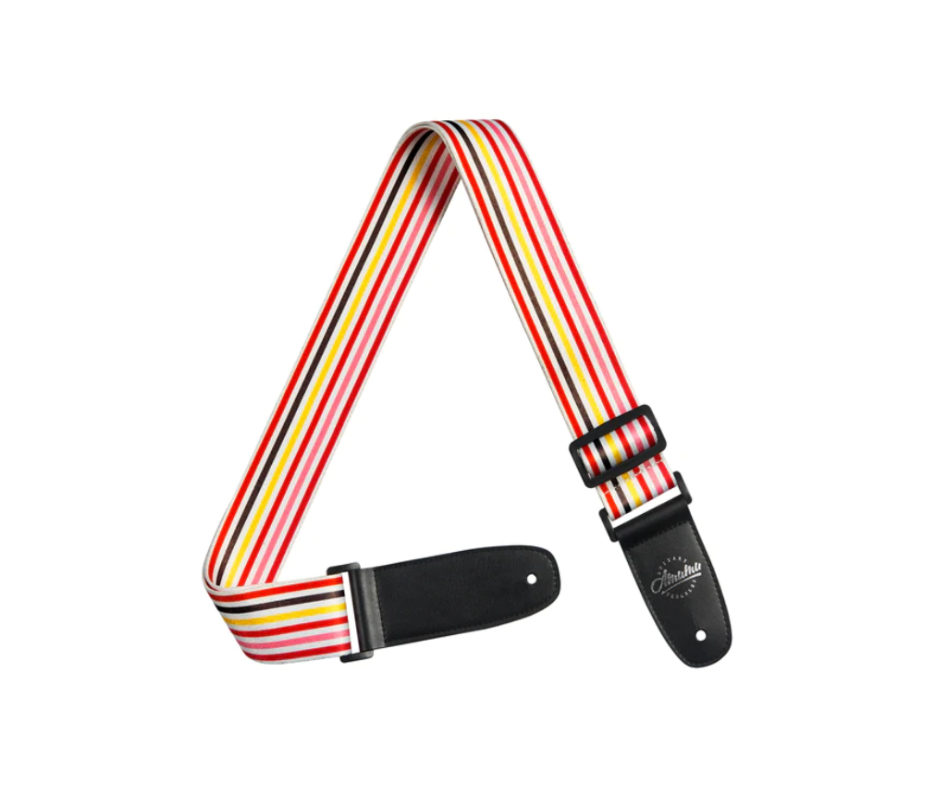 Amumu PC07P Pink Stripe Guitar Strap Polyester Cotton