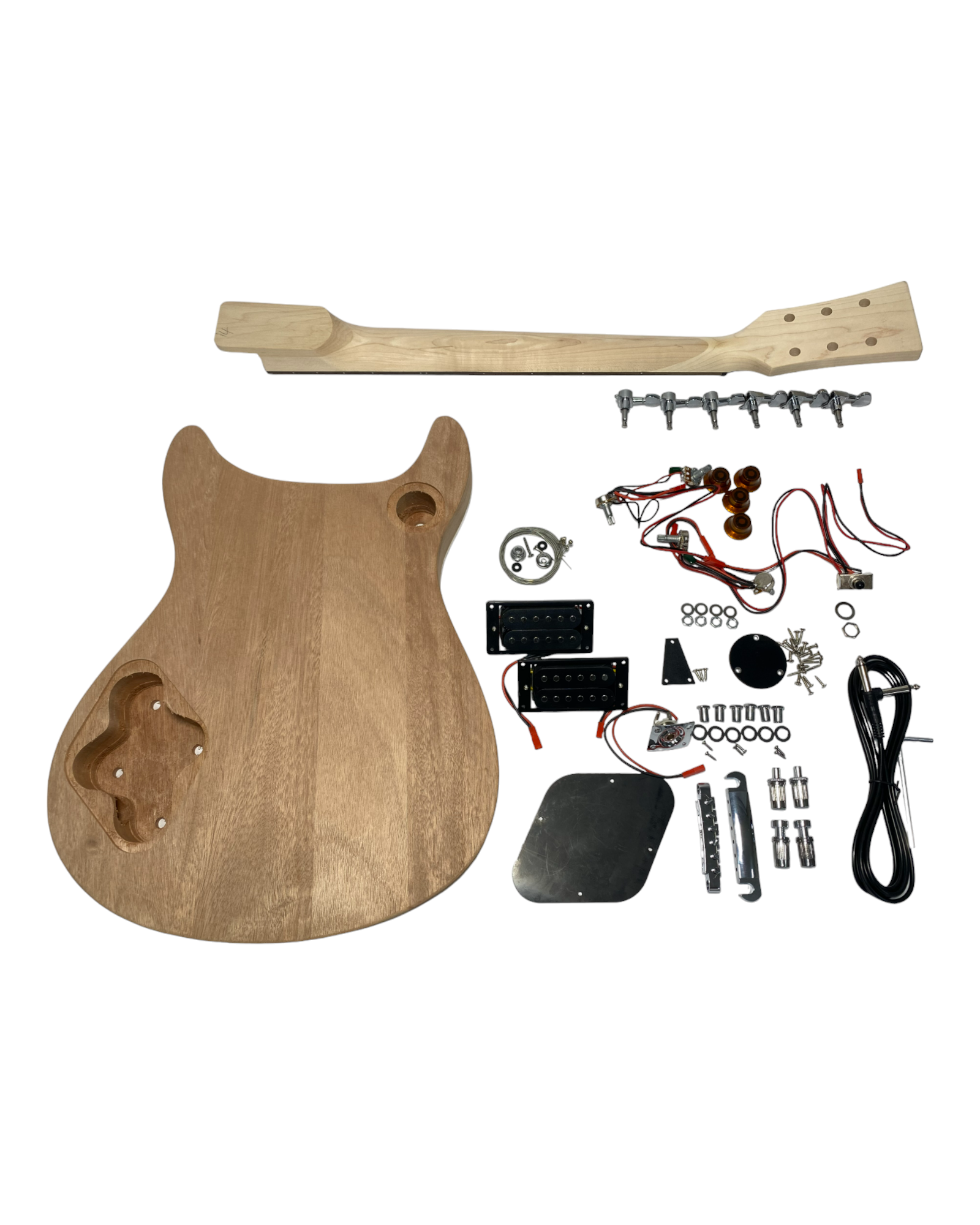 PRS1988DIY Style Electric Guitar DIY Kit, Complete No-Soldering, Mahogany Body with Ash Top