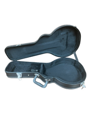 Caraya MFC001 F-Style Mandolin Hard Case - Lockable, Black