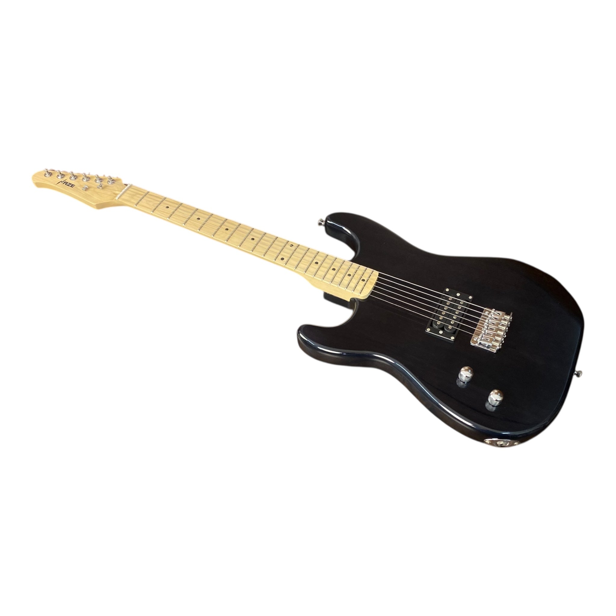 Haze HST01 "Asteroid" Black Left-Handed 4/4 Size Student Electric Guitar + 10W Amp (Optional)