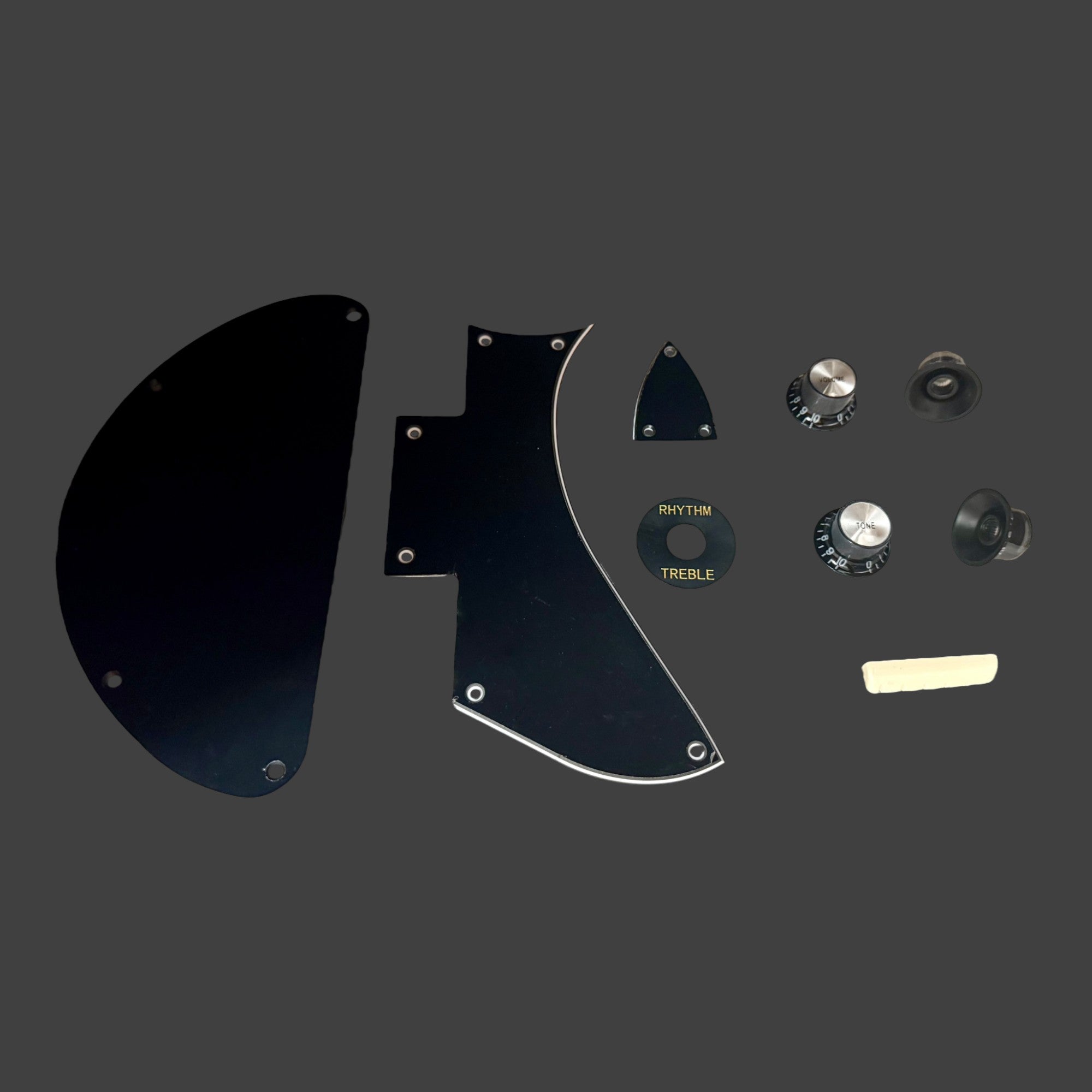 E575DIY White-Primed Poplar Body Set-Neck HGS H-H Electric Guitar DIY Kit - Complete No-Soldering w/ 3-Ply Ebony Trims & Chrome Hardware