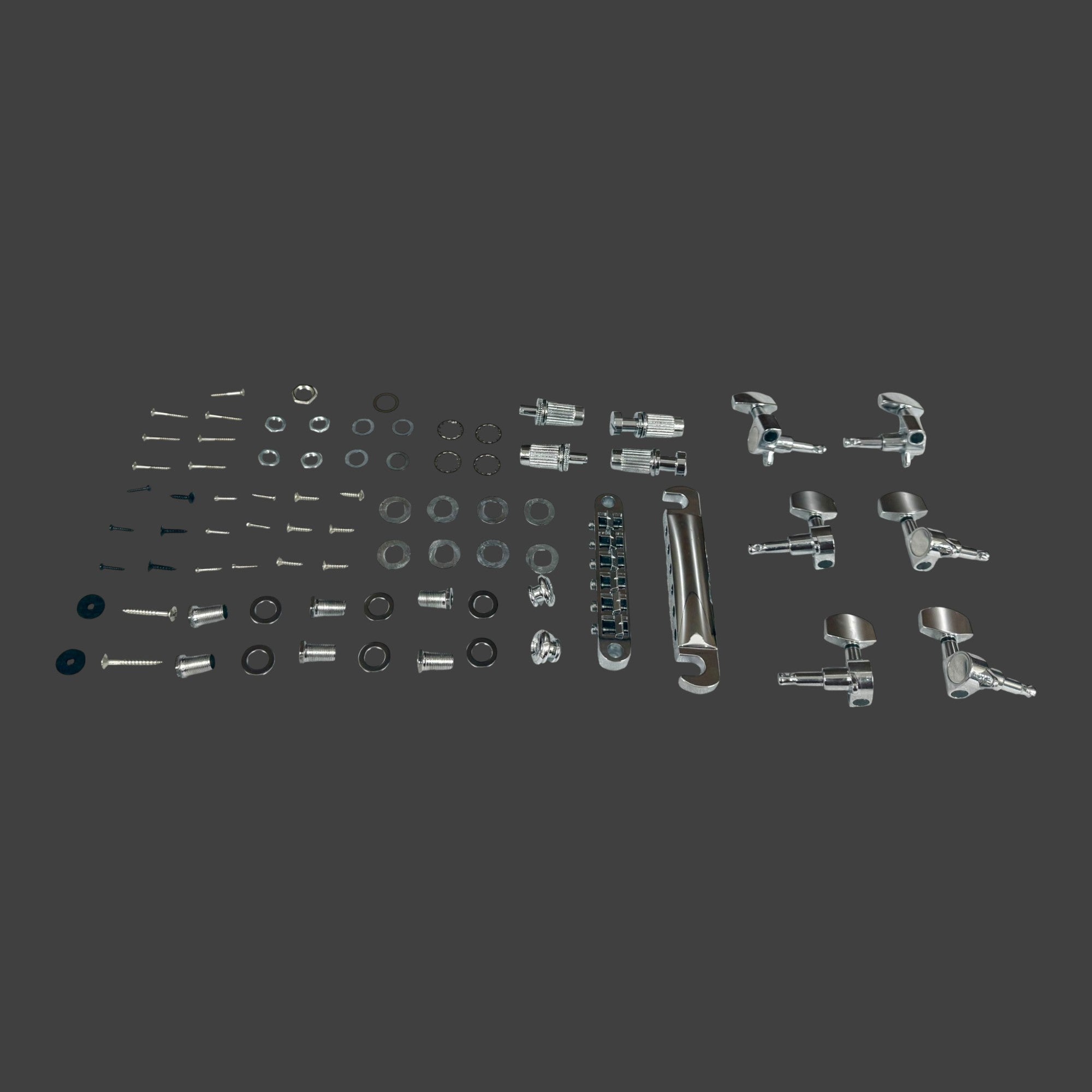 E575DIY White-Primed Poplar Body Set-Neck HGS H-H Electric Guitar DIY Kit - Complete No-Soldering w/ 3-Ply Ebony Trims & Chrome Hardware