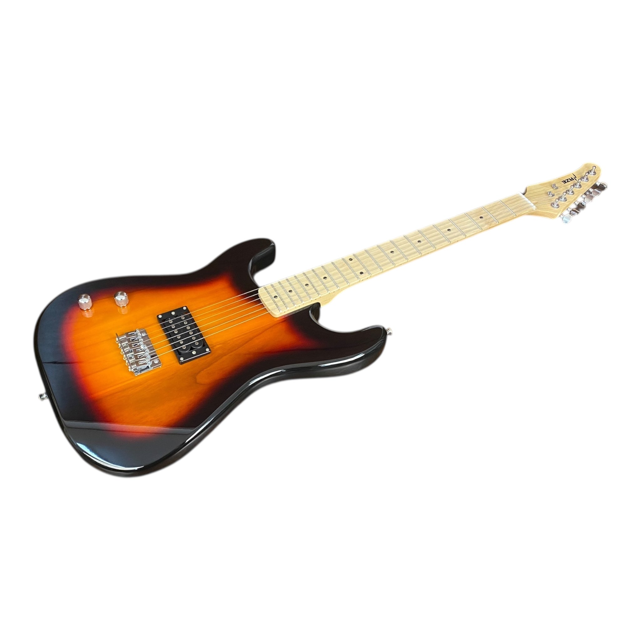 Haze HST01 "Inferno" Sunburst Left-Handed 4/4 Size Student Electric Guitar + 10W Amp (Optional)