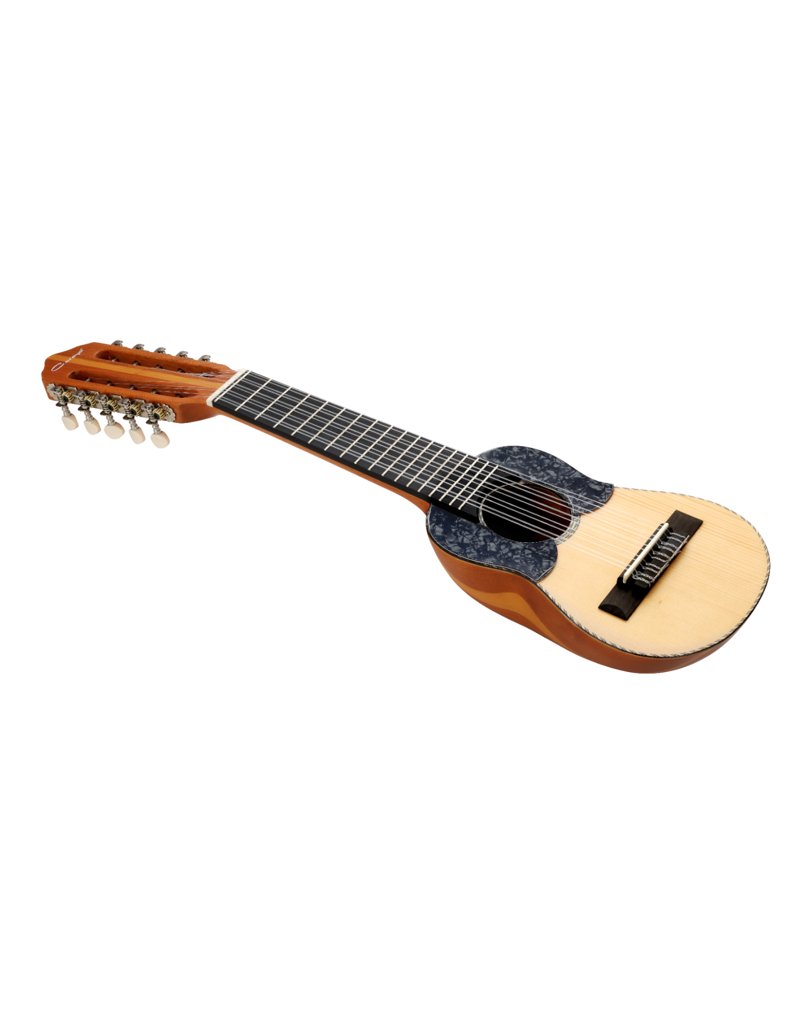 Caraya Solid Spruce Okoume 10-String Charango Latin-American Guitar w/ Pickguard & Gloss Finish - G10