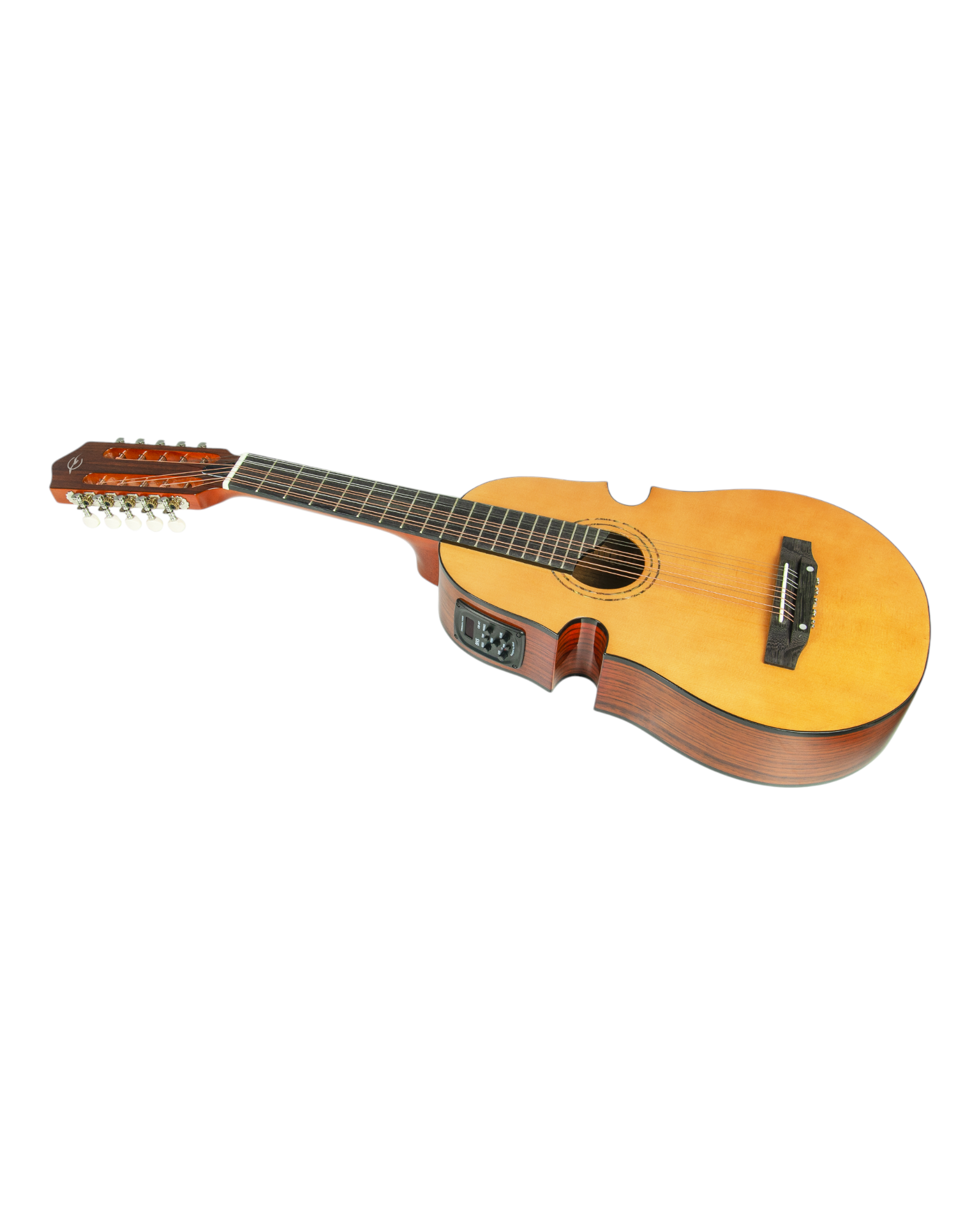 Caraya Solid Spruce Electric-Acoustic 10-String Cuatro Latin-American Guitar w/ Built-in Belcat EQ & Tuner - C4800NT