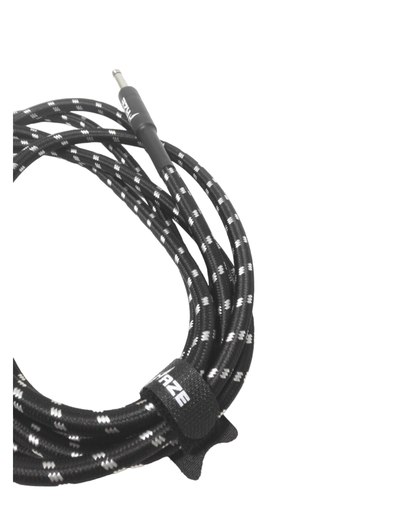 Haze Tour Grade Braided Tweed Guitar/Instrument Cable/Lead,3m,6m,10m,15m Black+Silver SFJJ-001