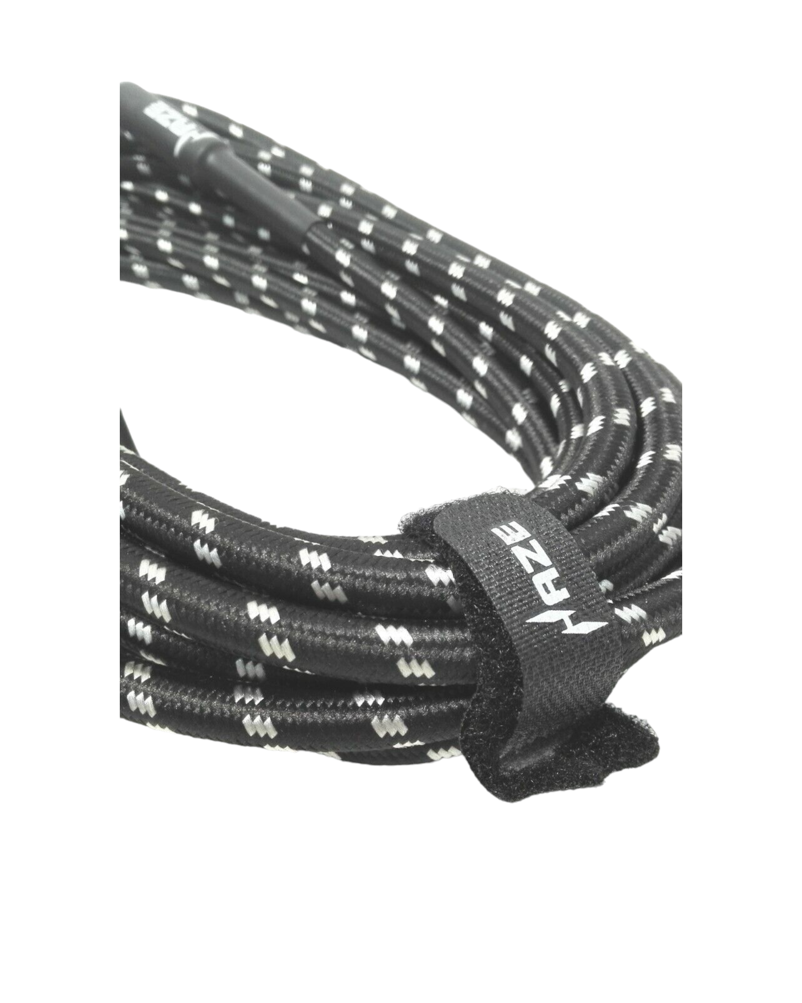 Haze Tour Grade Braided Tweed Guitar/Instrument Cable/Lead,3m,6m,10m,15m Black+Silver SFJJ-001