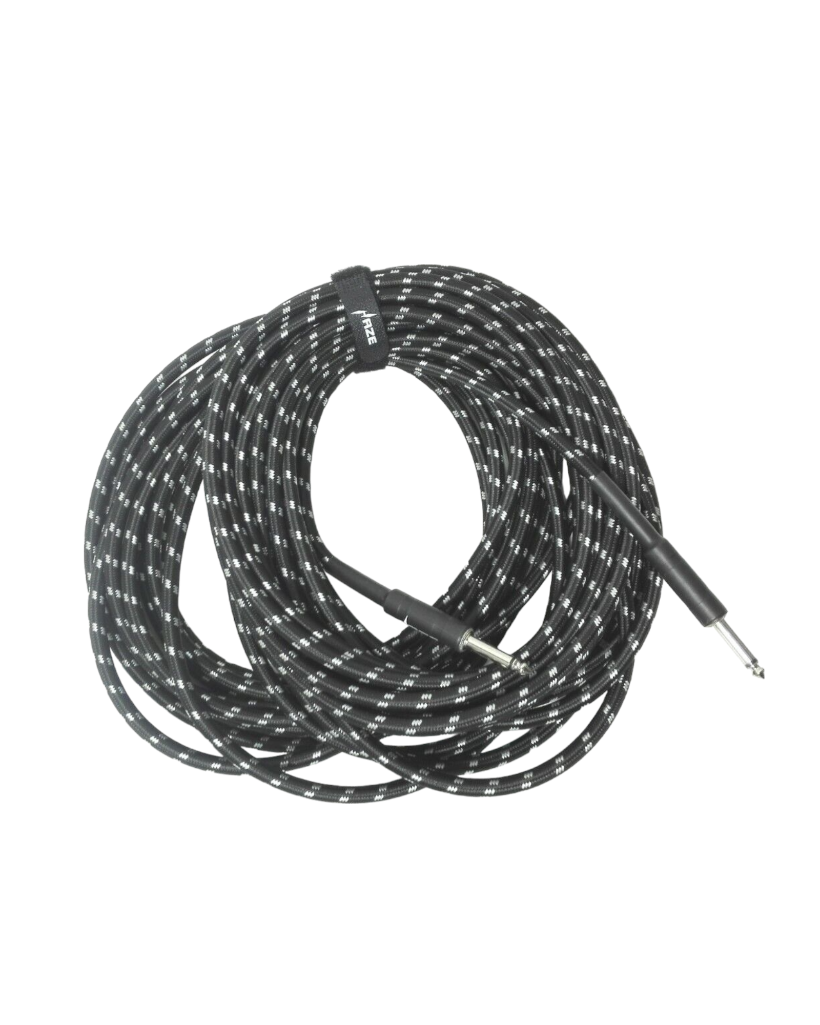 Haze Tour Grade Braided Tweed Guitar/Instrument Cable/Lead,3m,6m,10m,15m Black+Silver SFJJ-001