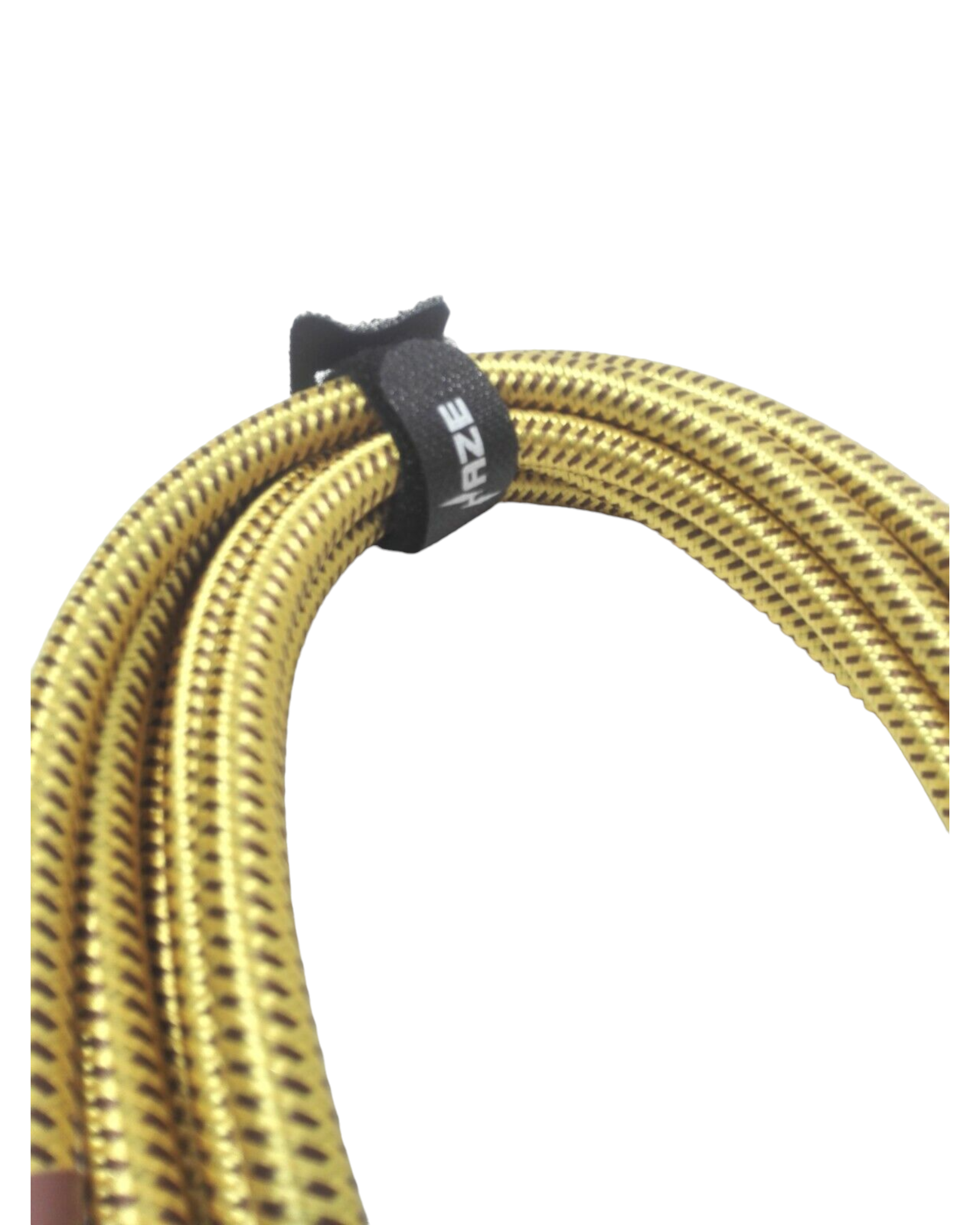 Haze Tour Grade Braided Tweed Guitar/Instrument Cable/Lead,3m,6m,10m,15m Yellow+Brown SFJJ-001