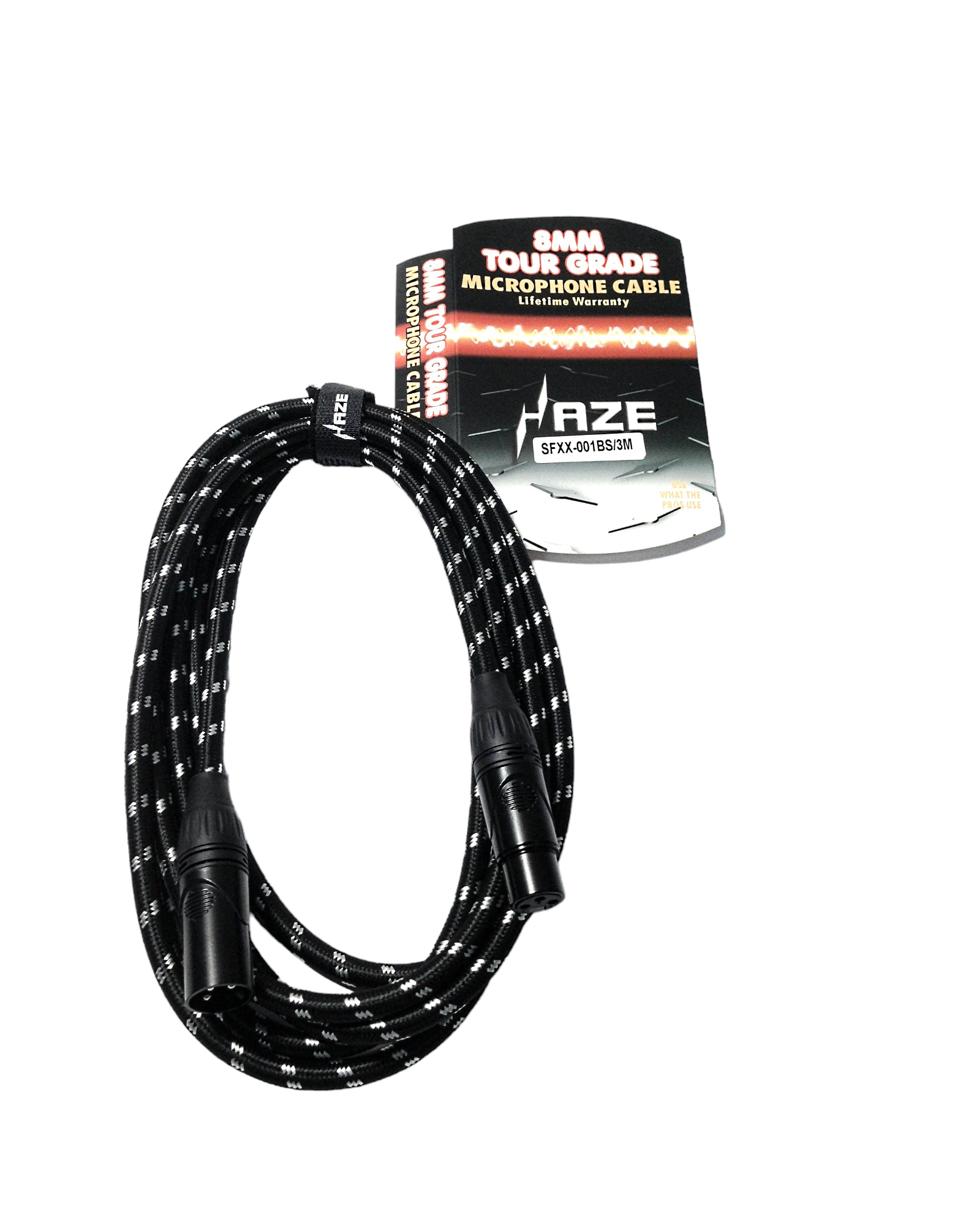 Haze 3m 6m Braided Tweed 3-Pin Balanced XLR Microphone Cable SFXX-001