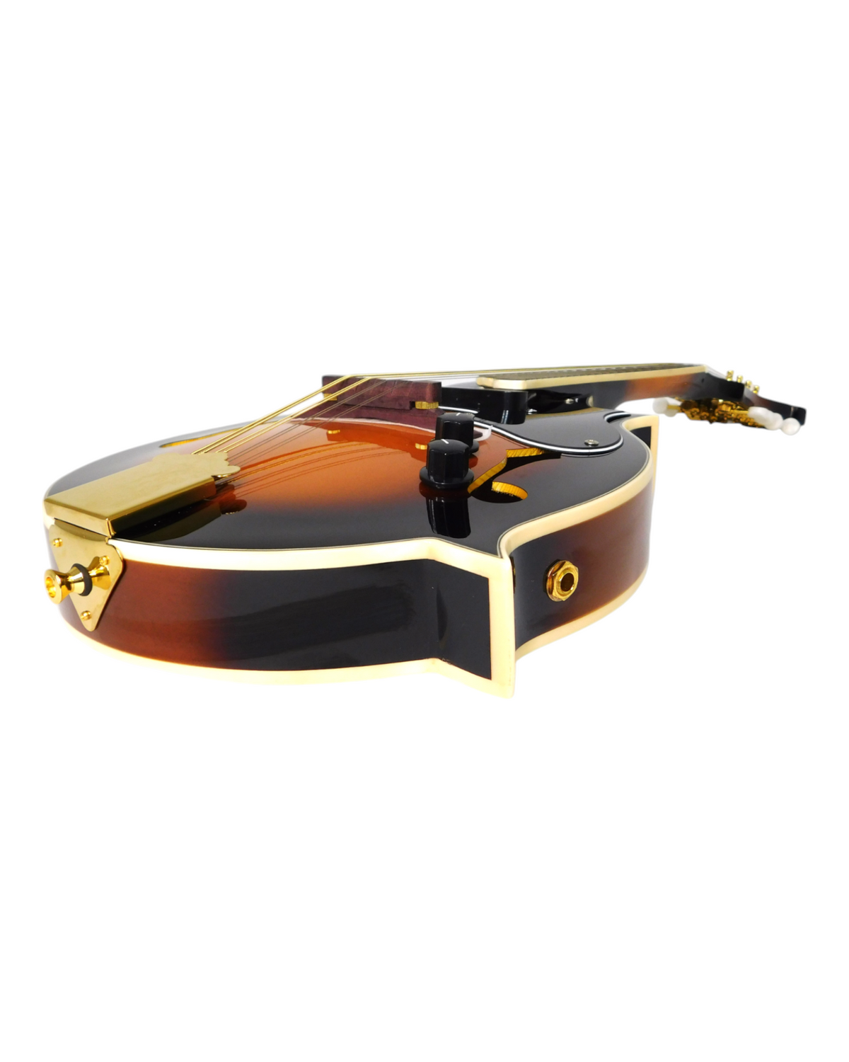 (PREORDER: EST. NOV 2026) Caraya Solid Spruce Top F-Style Acoustic-Electric Mandolin in Sunburst w/ Accessories & Lockable Hardcase (Optional) - SMA008EQVS