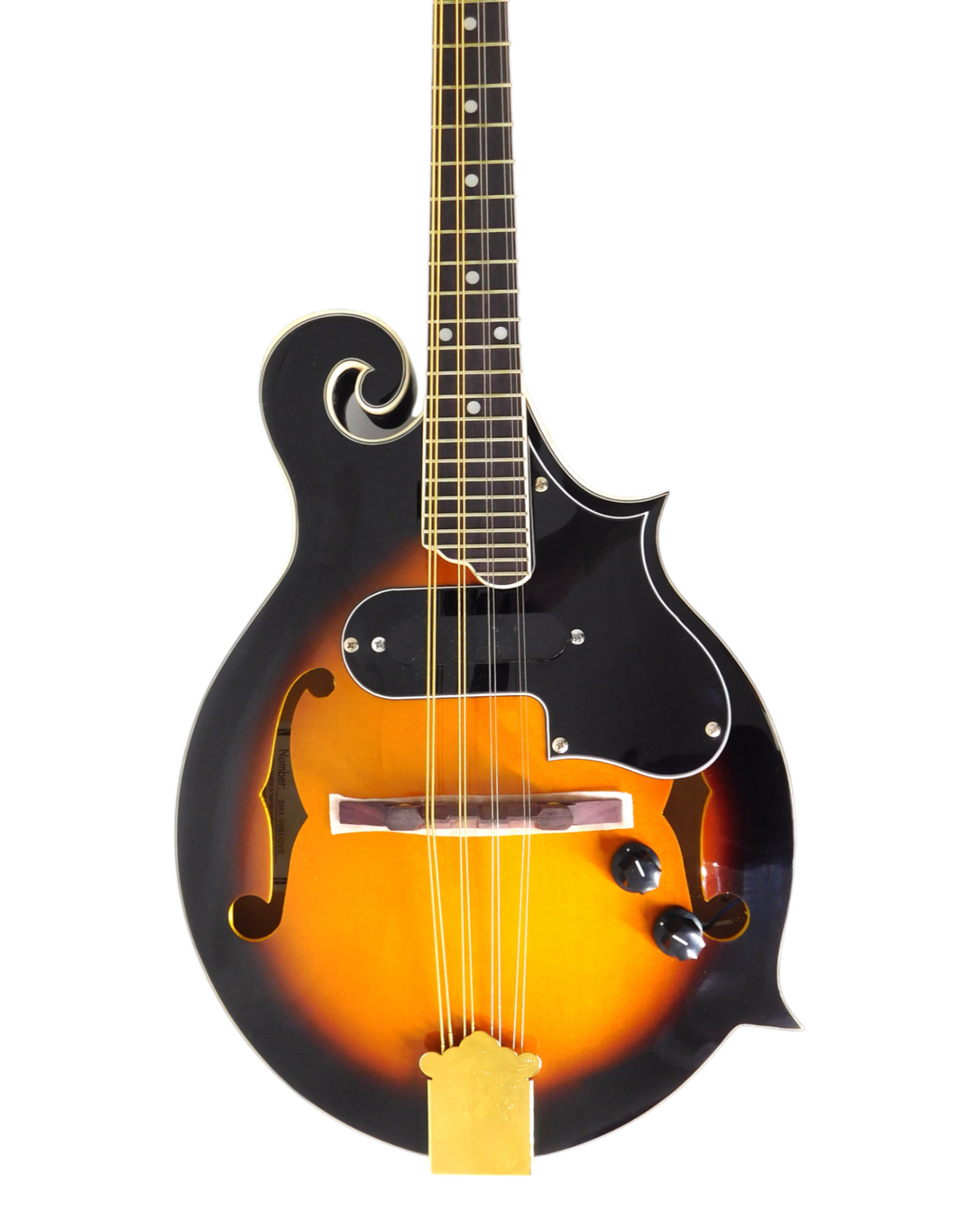 (PREORDER: EST. NOV 2026) Caraya Solid Spruce Top F-Style Acoustic-Electric Mandolin in Sunburst w/ Accessories & Lockable Hardcase (Optional) - SMA008EQVS