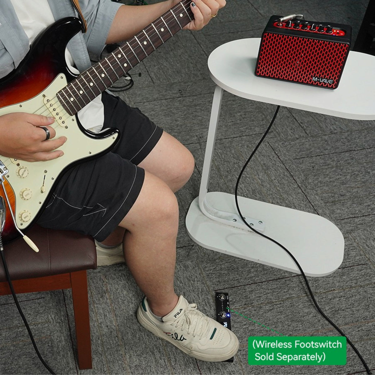 M-VAVE SP100 Portable Rechargable 10W Electric Guitar Amplifier w/ 9 Tones, 6 Effects & Bluetooth