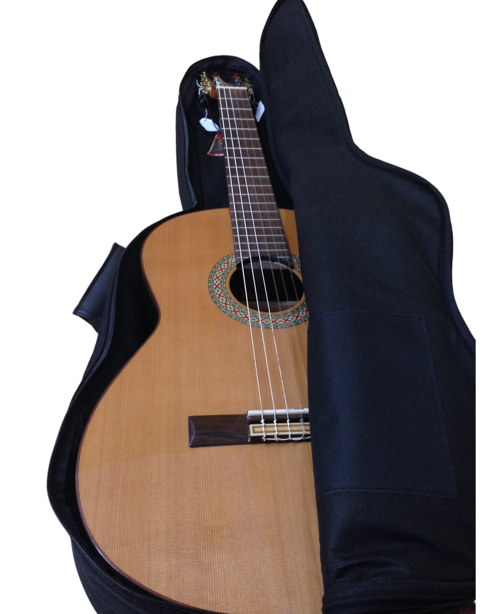Caraya SPTCG39D Economy Classical Guitar Soft Bag, Black, Backpack, 5mm Padded