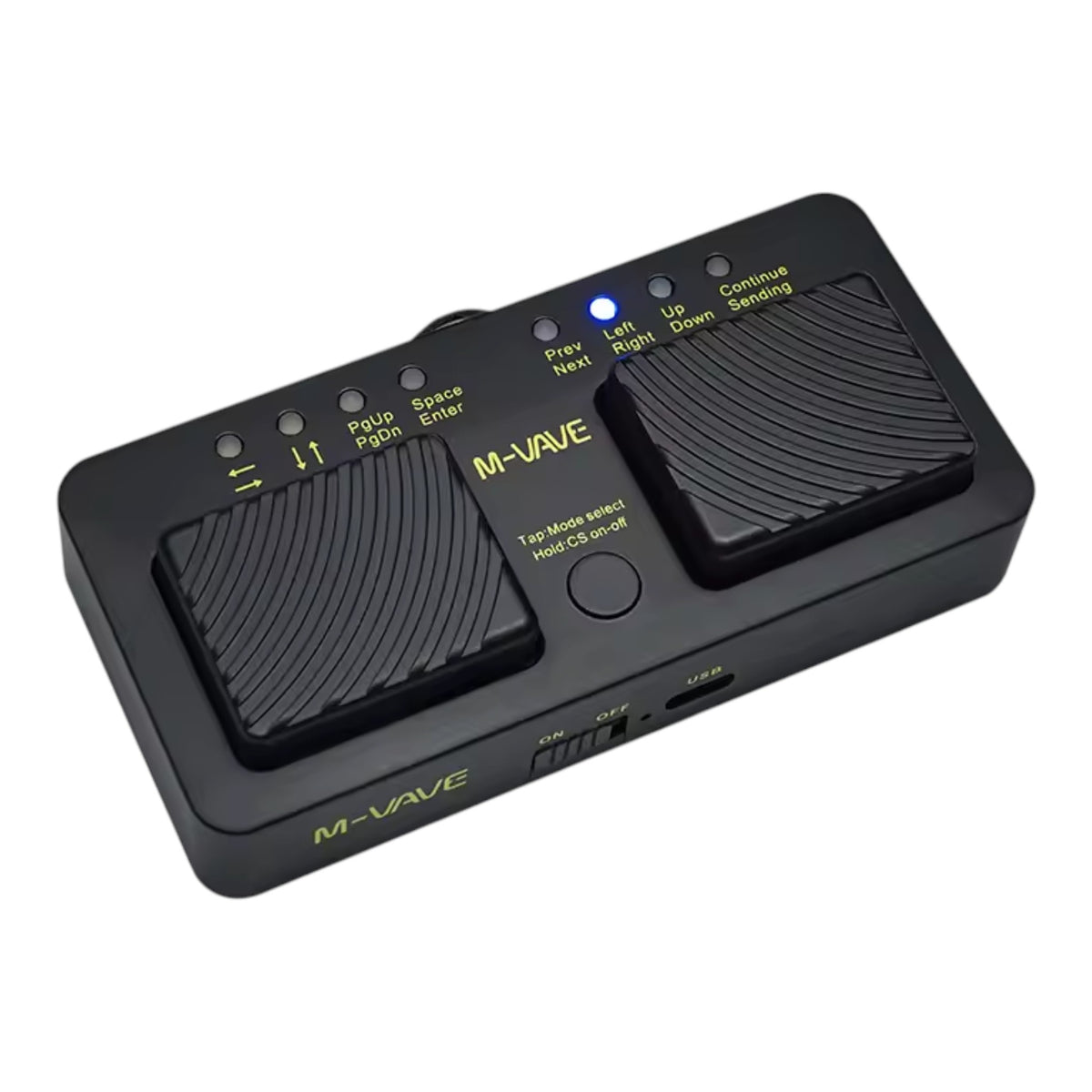 M-VAVE CUBETURNERPRO Wireless Bluetooth 2-Switch Page Turner Foot Pedal w/ 7 Modes & 48-Hour Battery