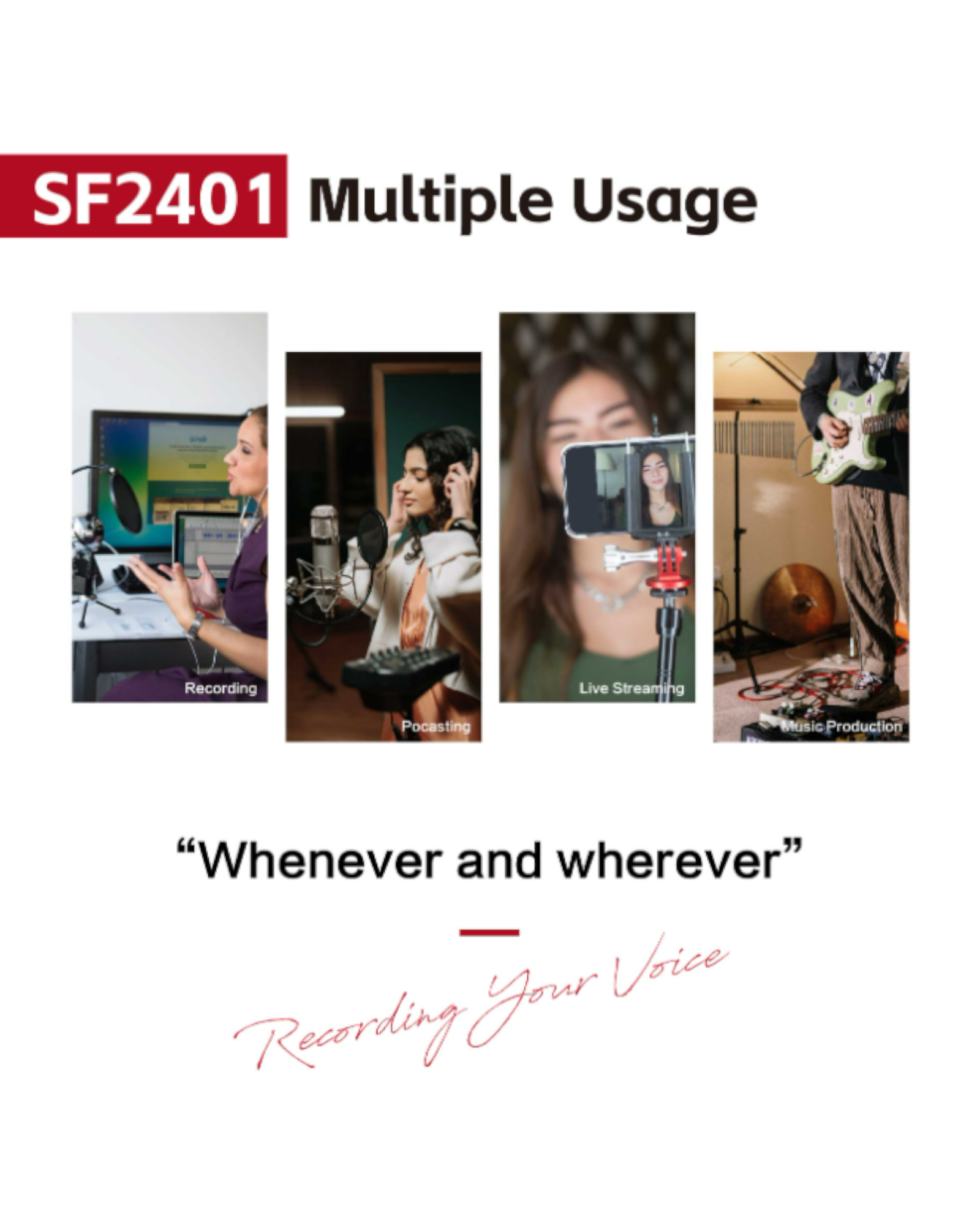 Simplefly Digital Dual-Channel 24bit/192kHz AD/DA Converter USB-C Audio Interface w/ 48V Phantom Power Supply & Pre-Amp -  SF2401