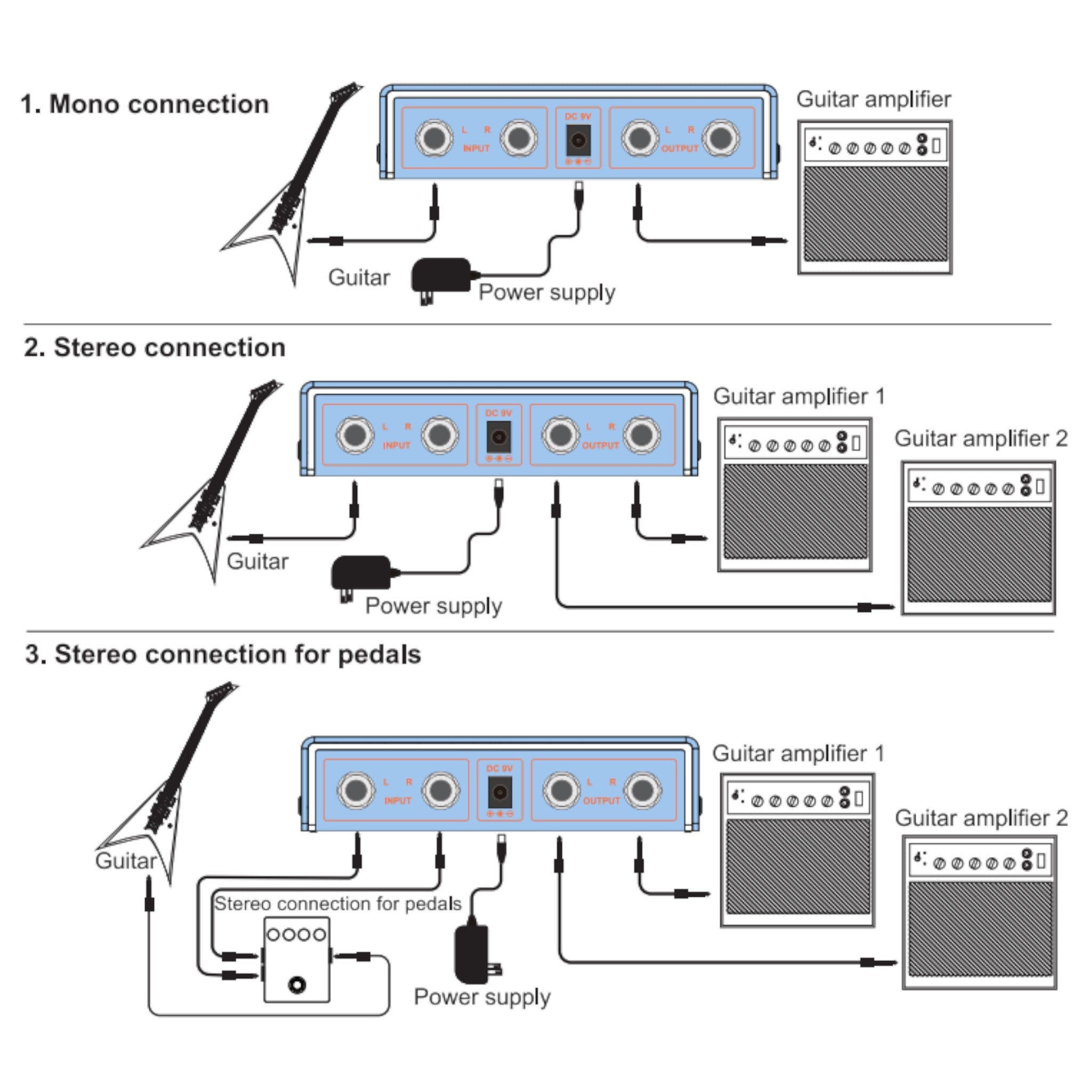 Joyo R31 PARA-VERB Multifunctional Stereo Reverb Guitar Effects Pedal w/ Ambient Lighting