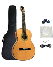 Miguel Rosales MR11 Solid Canadian Cedar Bubinga Nylon String Classical Guitar - Natural