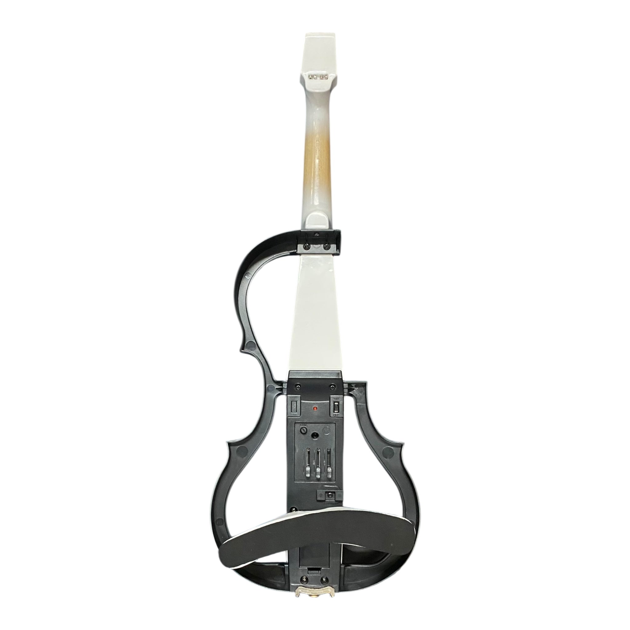 Symphony EVHL01WH Headless Catalpa ABS Electric Violin Outfit in White Gloss w/ Built-In EQ