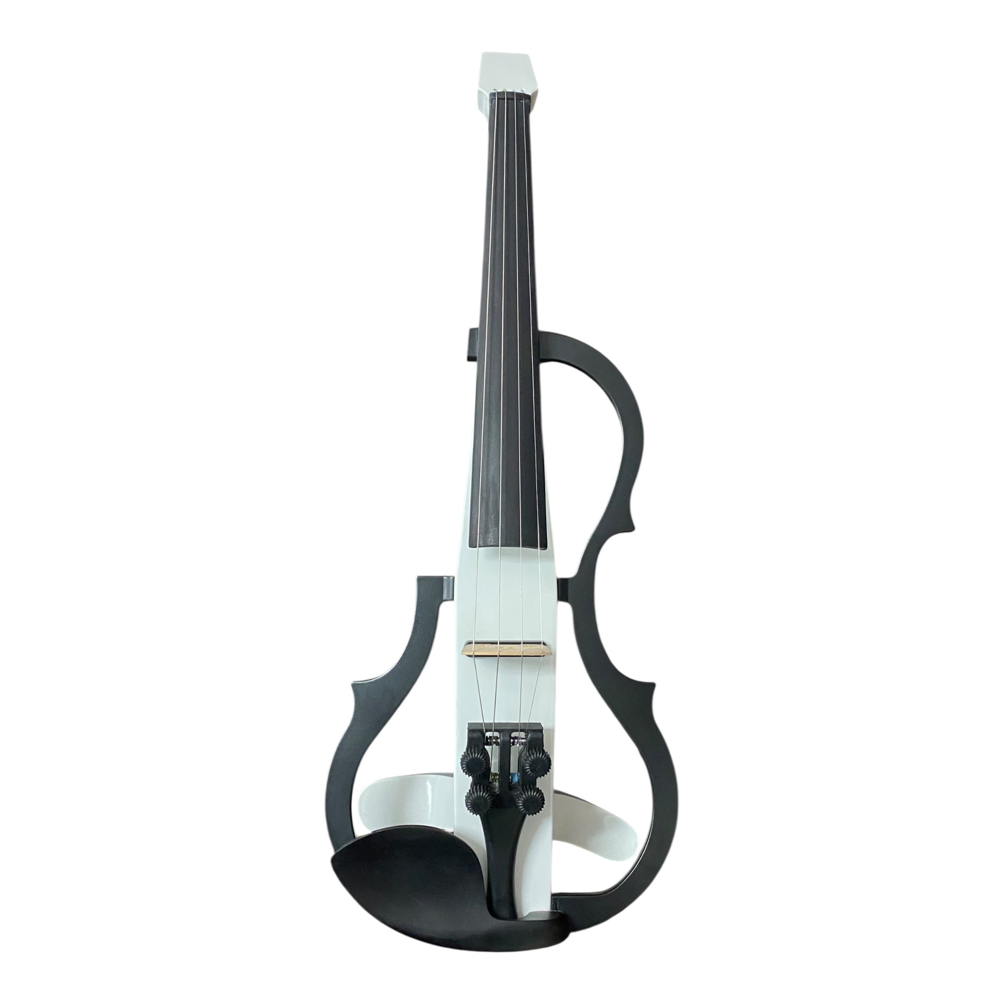 Symphony EVHL01WH Headless Catalpa ABS Electric Violin Outfit in White Gloss w/ Built-In EQ