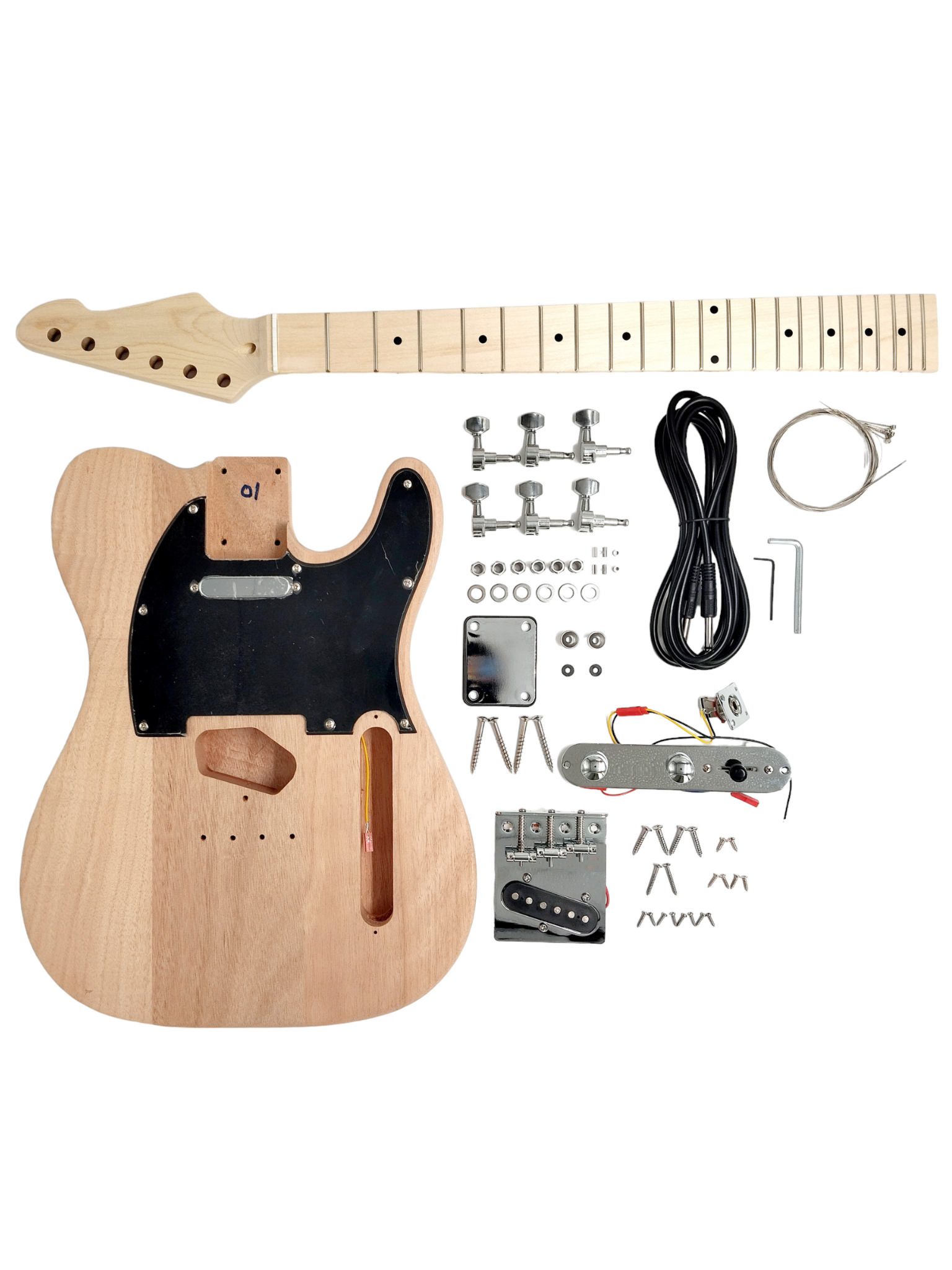 Haze TL10MDIY Solid Mahogany Body Electric Guitar DIY Kit