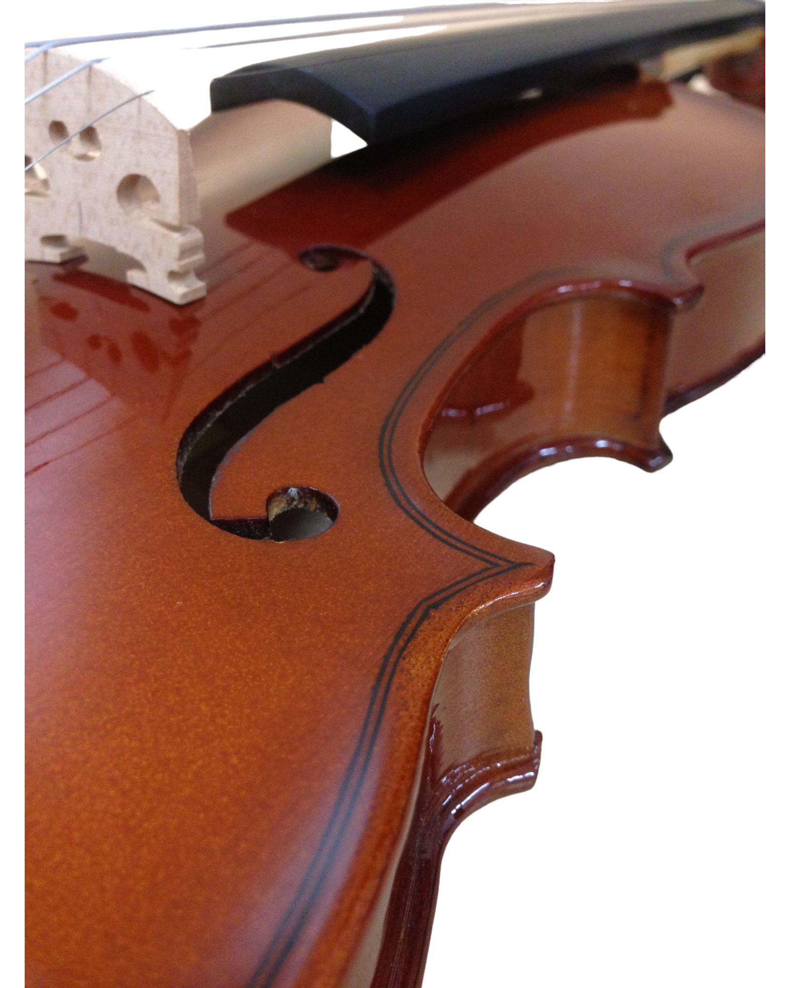 Kapok V005 1/4 Size Violin + Foam Case, Chin Rest, Bow, Rosin & String Adjust
