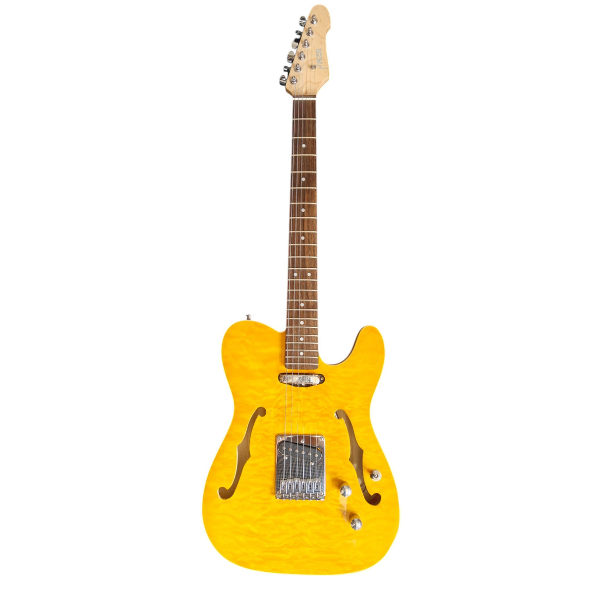 Pre-Order – Estimated Late Oct 2026 | Haze TL190 Quilted Natural Semi-Hollow Lightweight Electric Guitar with Single-Coil Pickups