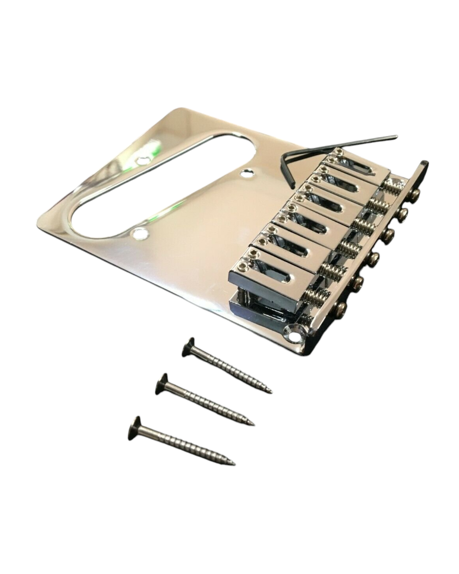 YBTL03 Chrome Telecaster Electric Guitar Bridge, Thru, Body+Screws, Wrench