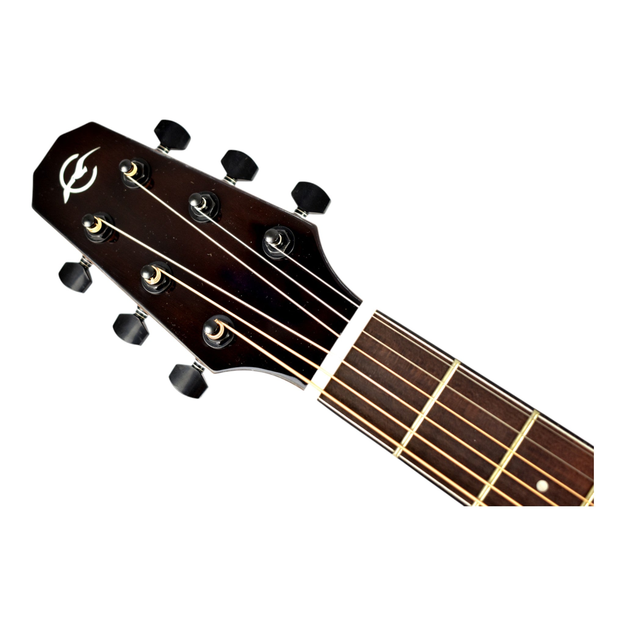 Caraya A2016ARSMT40"/41" Solid Mahogany Beveled Armrest Built-In Pickup/Tuner Acoustic Guitar - Natural