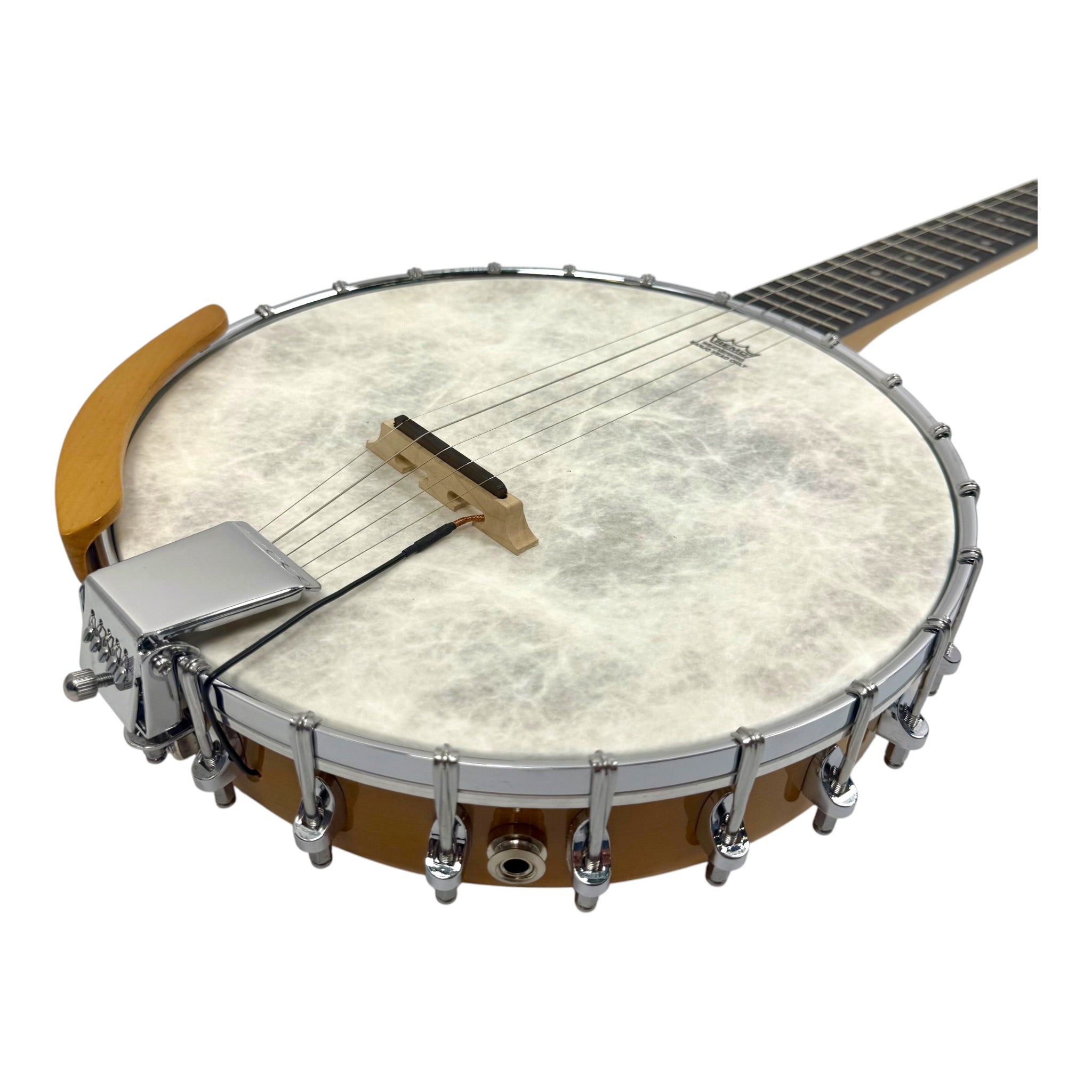 Caraya BJ70E "ElectroGrass" 5-String Maple Open-Back Banjo w/ Partial Internal Resonator & Piezo Bridge Pickup