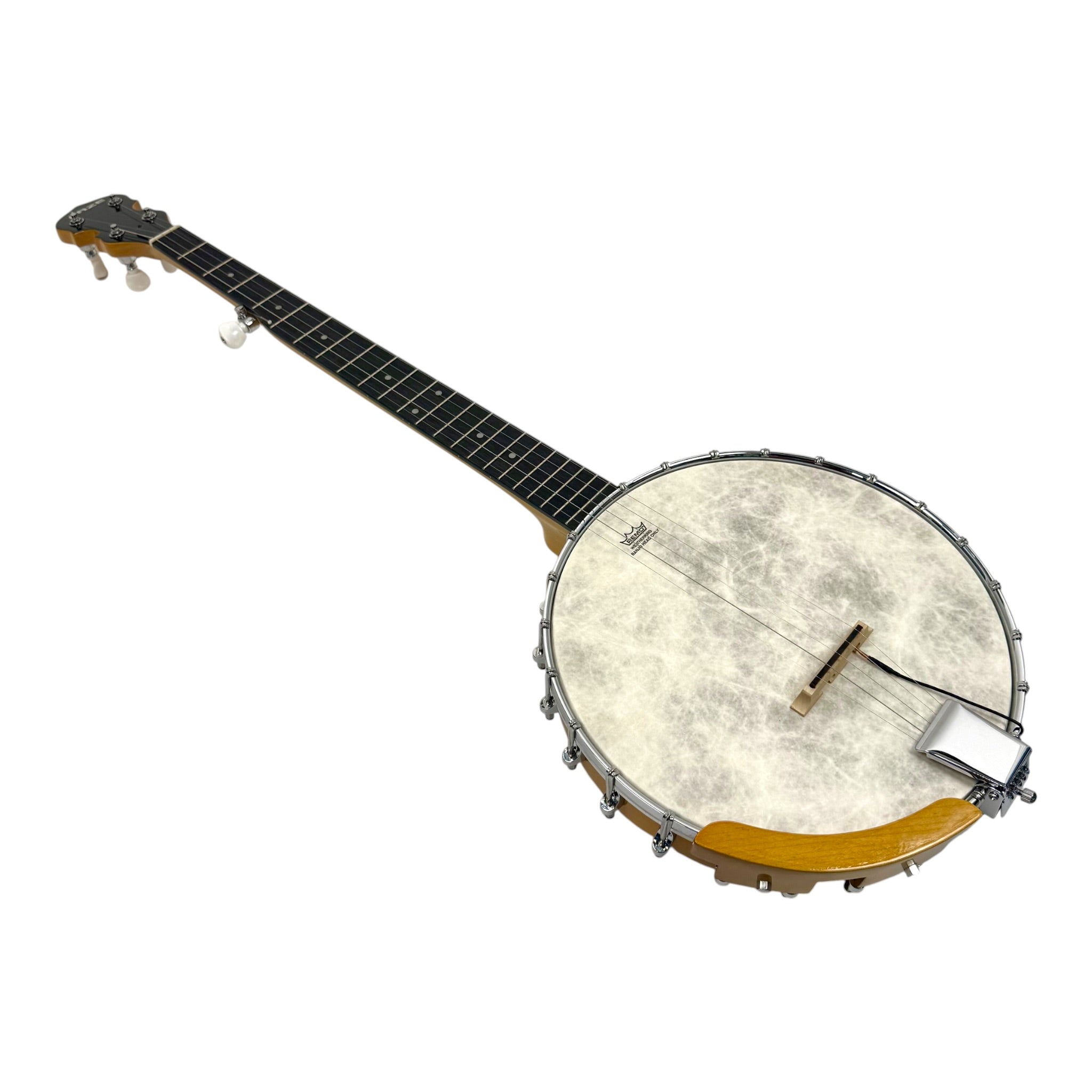 Caraya BJ70E "ElectroGrass" 5-String Maple Open-Back Banjo w/ Partial Internal Resonator & Piezo Bridge Pickup