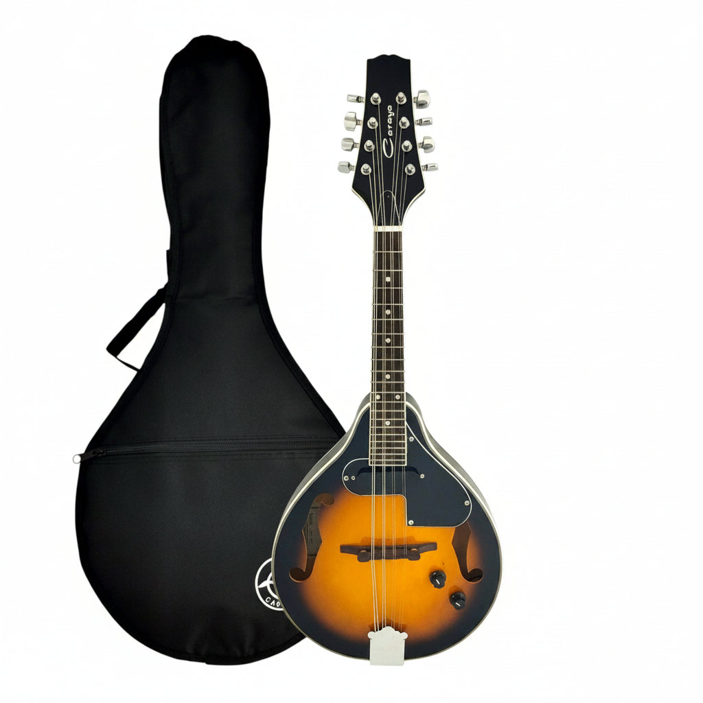 Caraya Linden A-Style Built-in Pickups Mandolin - Sunburst MA001EBS