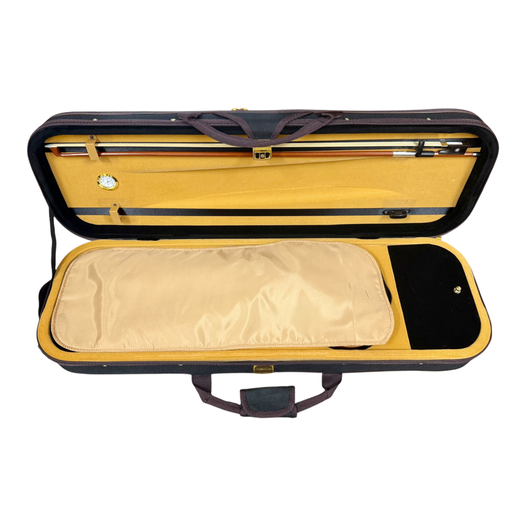 Caraya MV011 4/4 to 1/4 Violin Outfit in Natural Vintage w/ Foam Case, Shoulder Rest, Bow, and Rosin