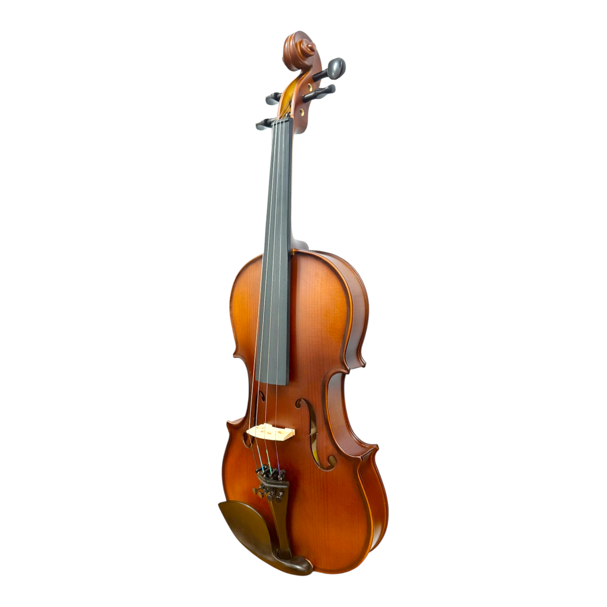Caraya MV011 4/4 to 1/4 Violin Outfit in Natural Vintage w/ Foam Case, Shoulder Rest, Bow, and Rosin