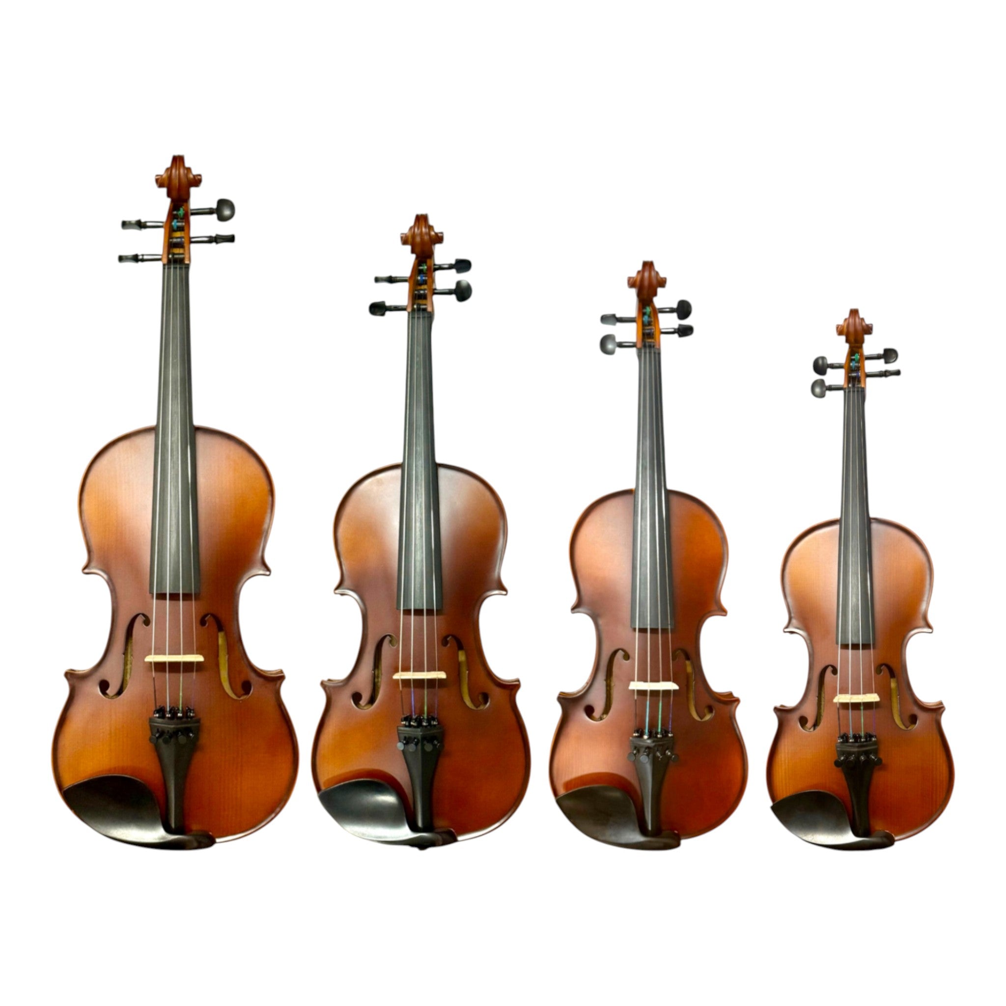 Caraya MV011 4/4 to 1/4 Violin Outfit in Natural Vintage w/ Foam Case, Shoulder Rest, Bow, and Rosin