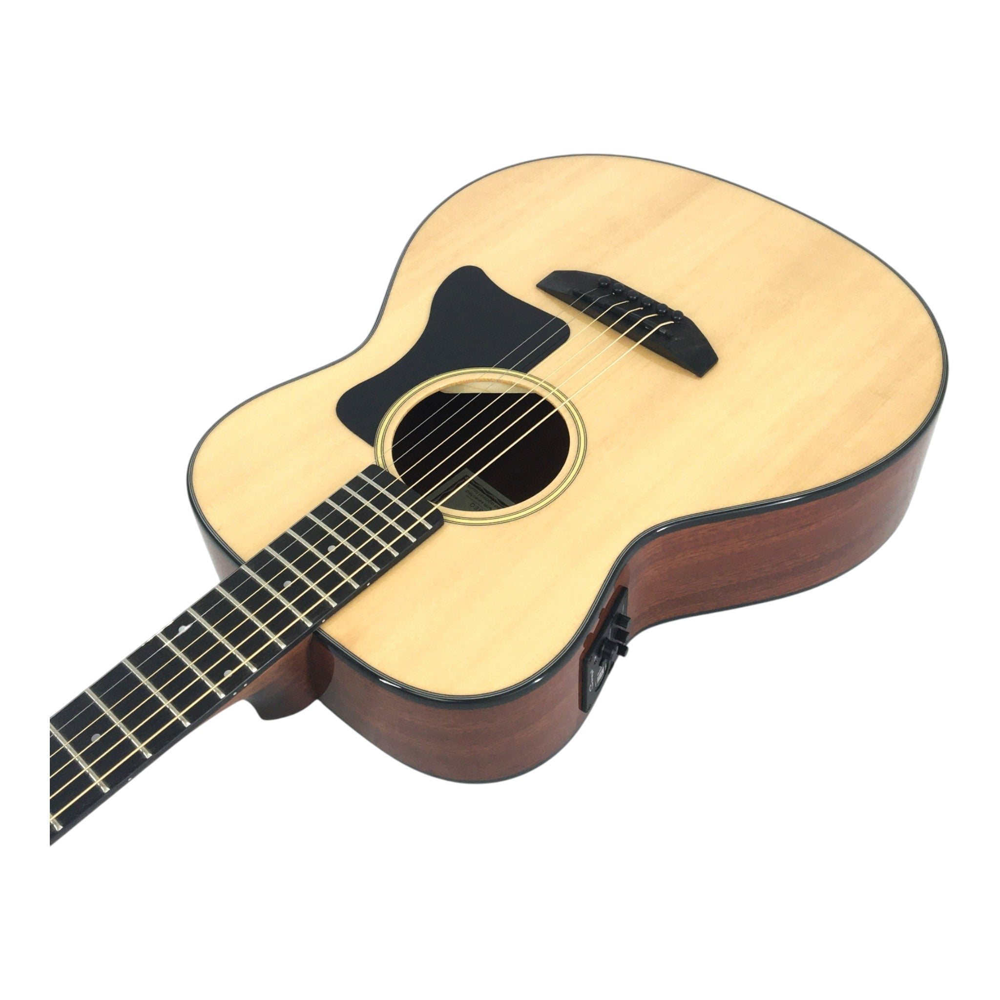 Caraya P301210SEQ 3/4 Traveller Solid Spruce Built-In Pickups/Tuner Acoustic Guitar - Natural