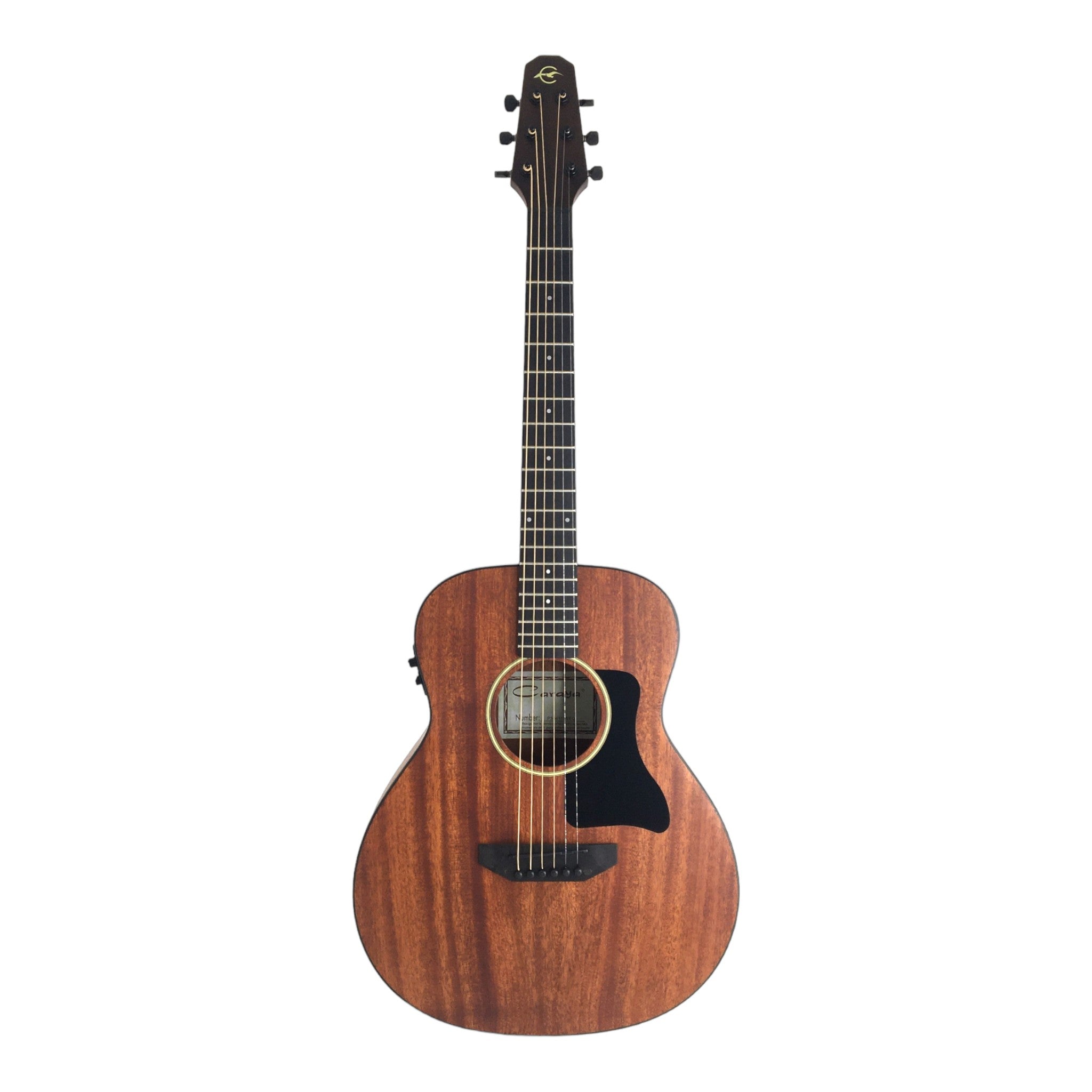 Caraya P304111EQ  Mahogany Built-In Pickups/Tuner Acoustic Guitar - Natural