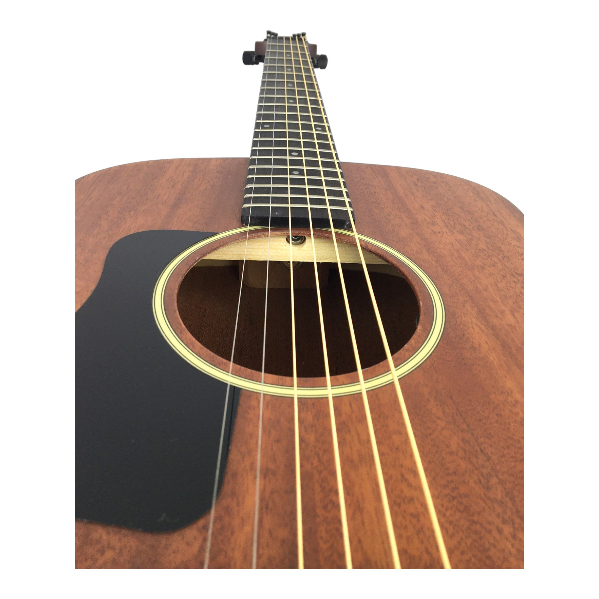 Caraya P304111SEQLH Left-Handed 3/4 Traveller Solid Mahogany Acoustic Guitar w/ Built-In Tuner, Pickup & Padded Bag