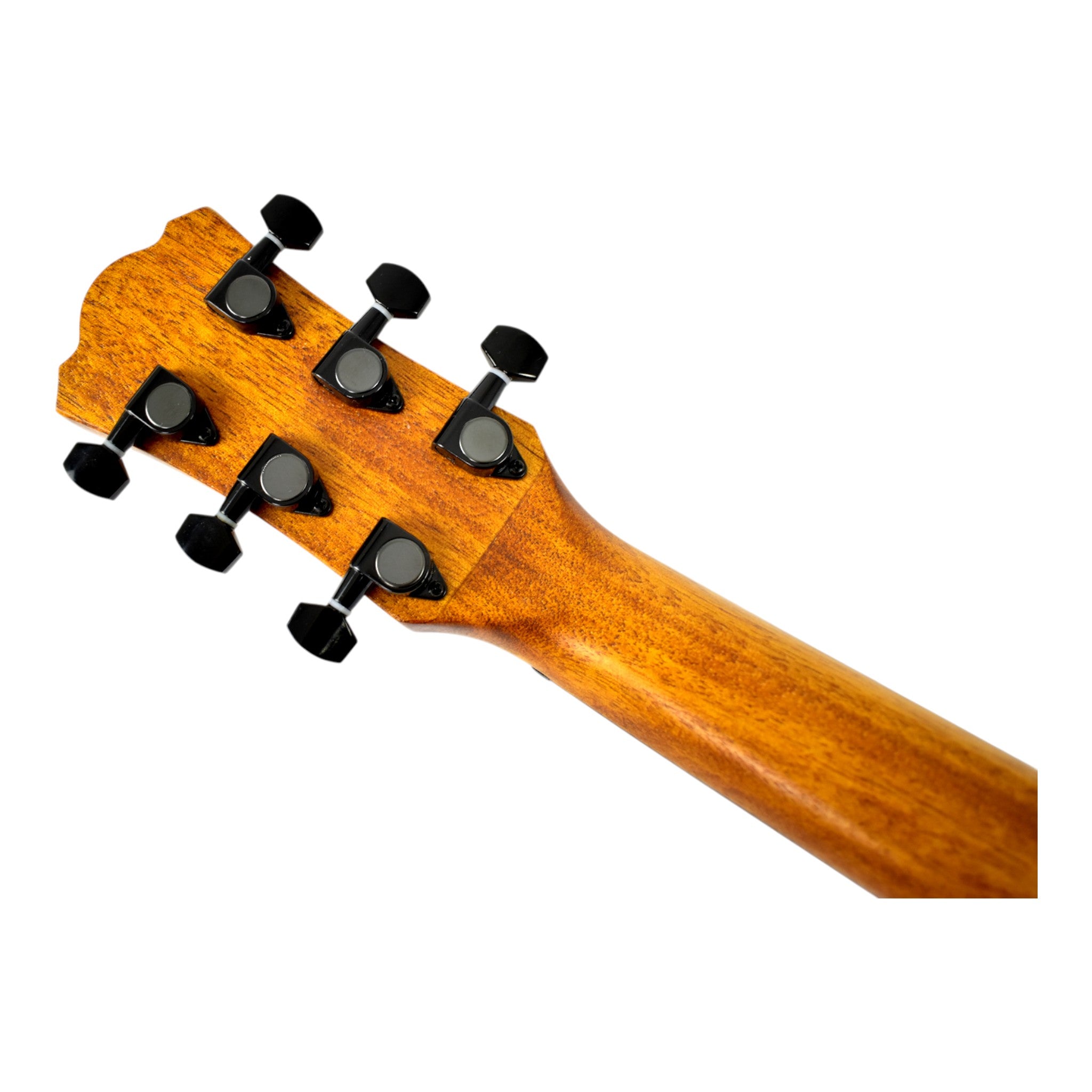 Caraya SAFAIR34EQ 34" All Mahogany Built-In Pickups/Tuner Acoustic Guitar - Natural with Accessories and 10W Amp. (Optional)