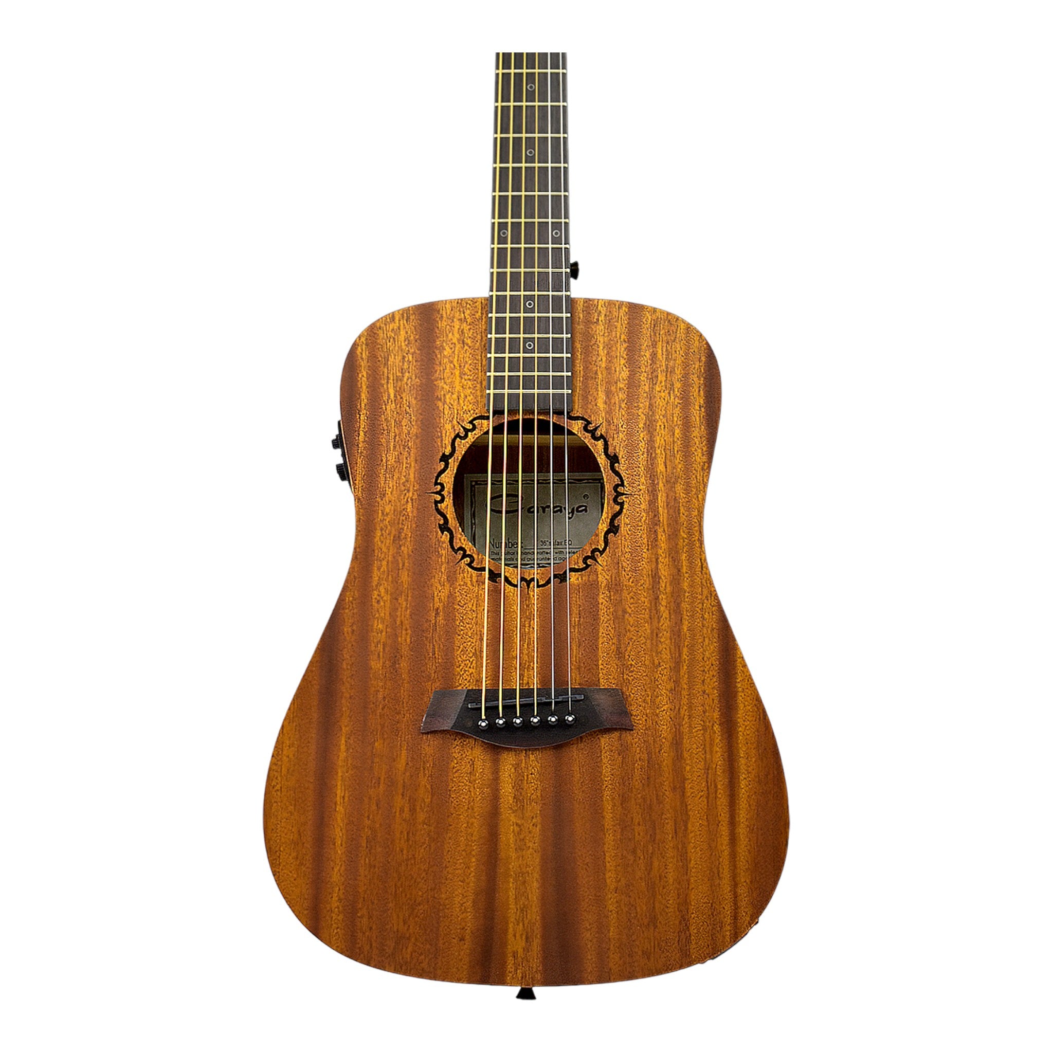 Caraya SAFAIR36EQ 36" Traveler Built-In Pickups/Tuner Acoustic Guitar - Natural  with Accessories and 10W Amp. (Optional)