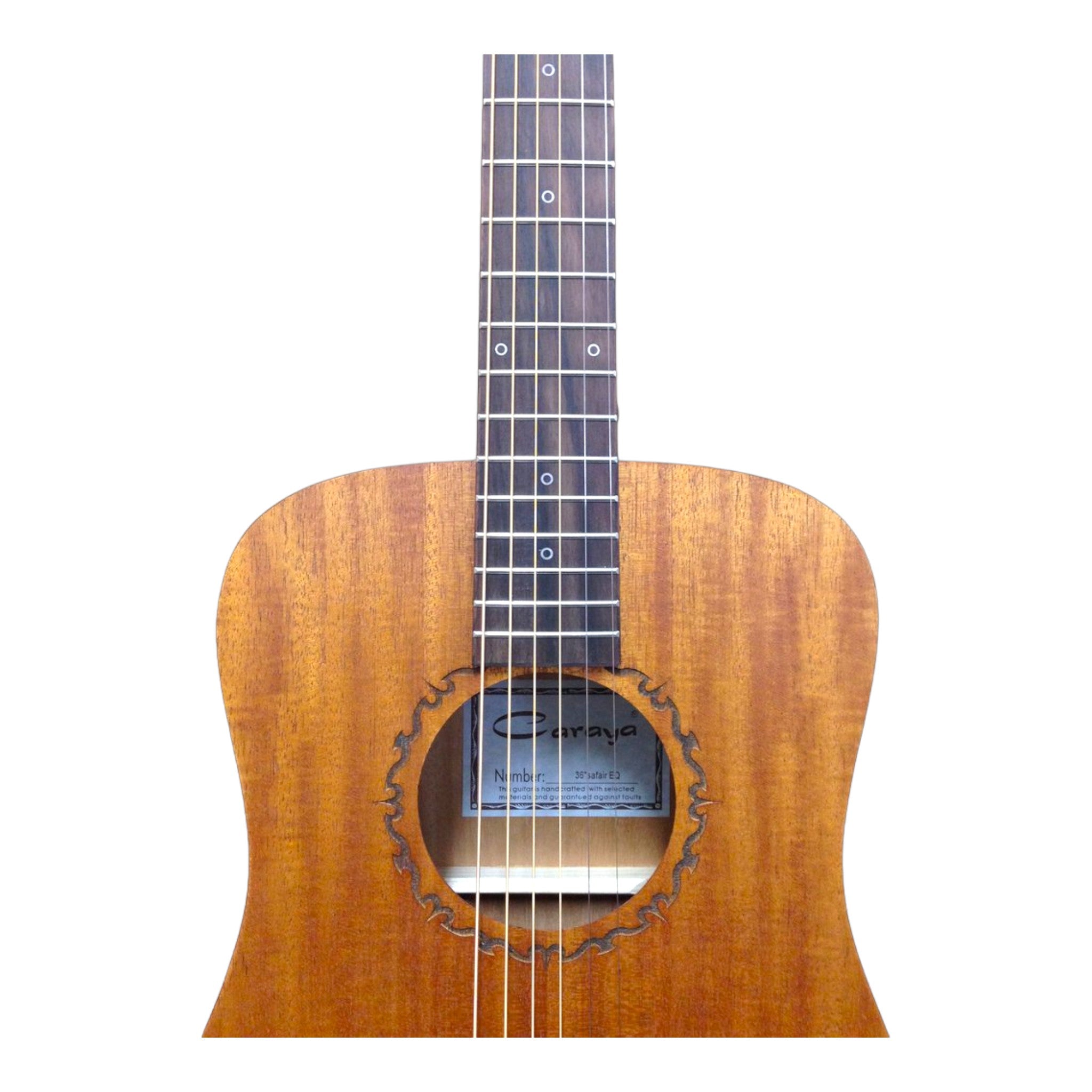 Caraya SAFAIR36EQ 36" Traveler Built-In Pickups/Tuner Acoustic Guitar - Natural  with Accessories and 10W Amp. (Optional)