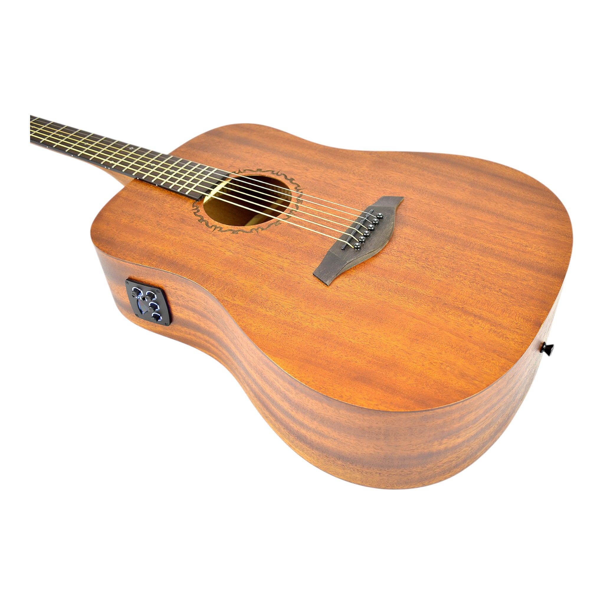 Caraya SAFAIR41EQ Dreadnought Built-In Pickups/Tuner Acoustic Guitar - Natural