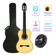 Caraya “Virtuoso” SCG952EQN Solid Engelman Classical Guitar w/ Double OS1 Vibration Pickups