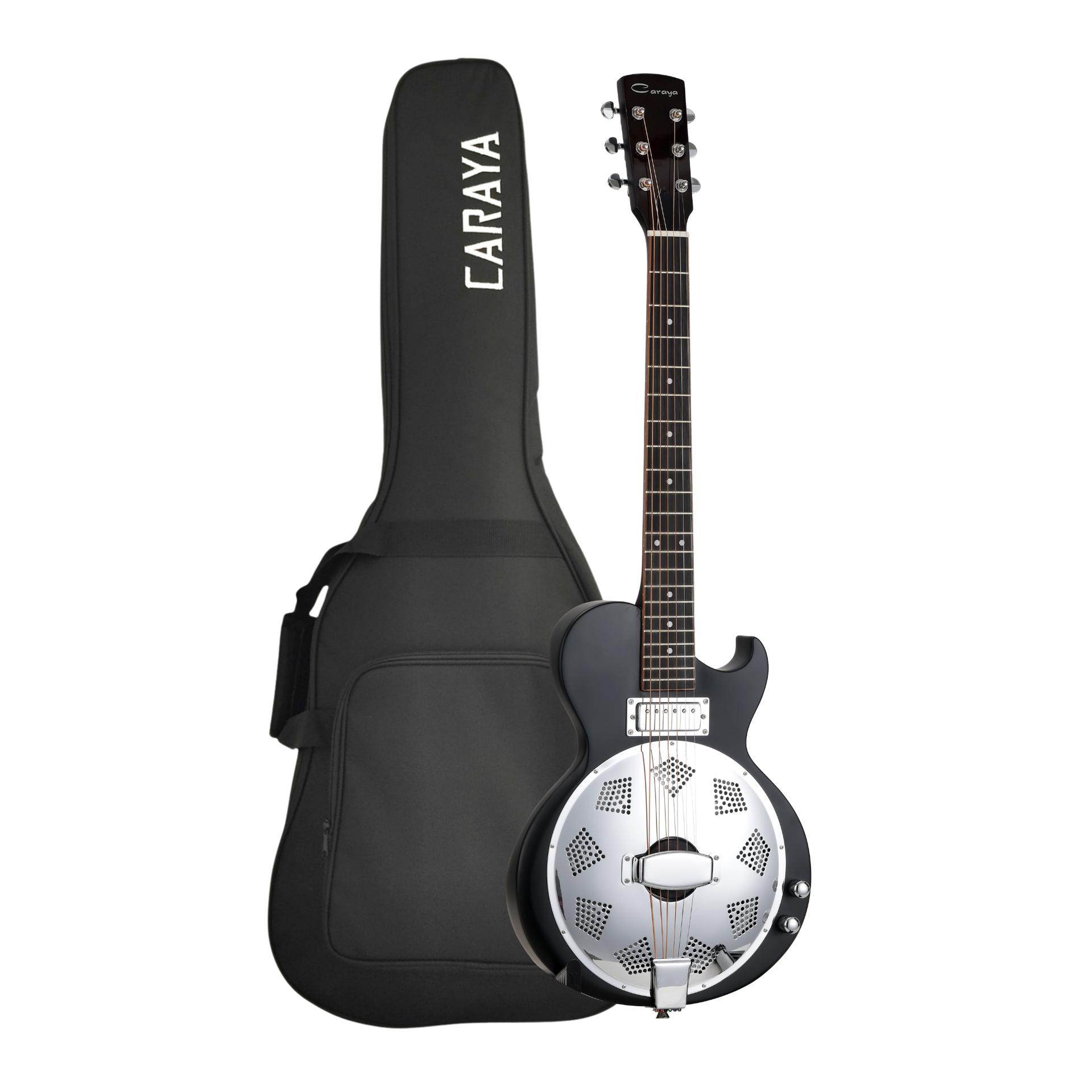 Caraya SDG80 Hybrid Electric-Acoustic Resonator Guitar – Okoume