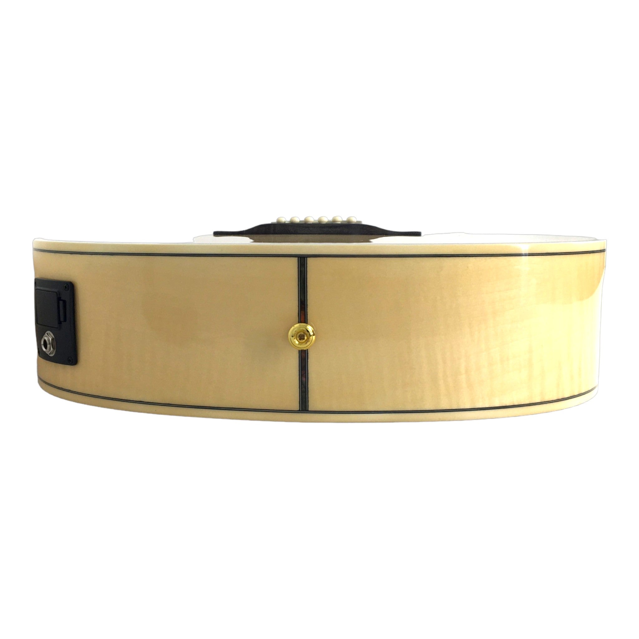 Caraya SDG837CEQNLH Left-Handed All Maple Built-In Pickups/Tuner Acoustic Guitar - Natural