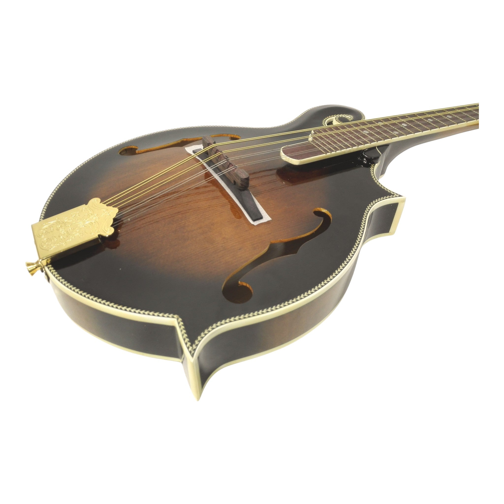 Caraya SMA958 Solid Spruce and Flamed Maple F-Style Mandolin in Dark Violin Sunburst
