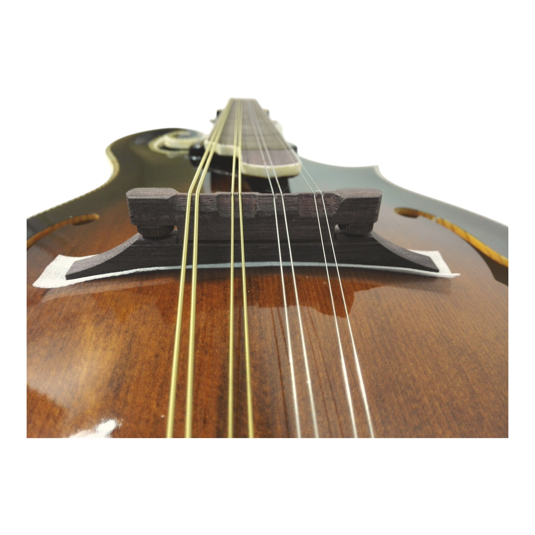 Caraya SMA958 Solid Spruce and Flamed Maple F-Style Mandolin in Dark Violin Sunburst